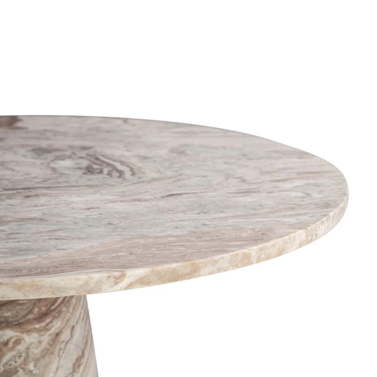 Nile 48" Round Dining Table in Brown Toronto Marble - Image 2