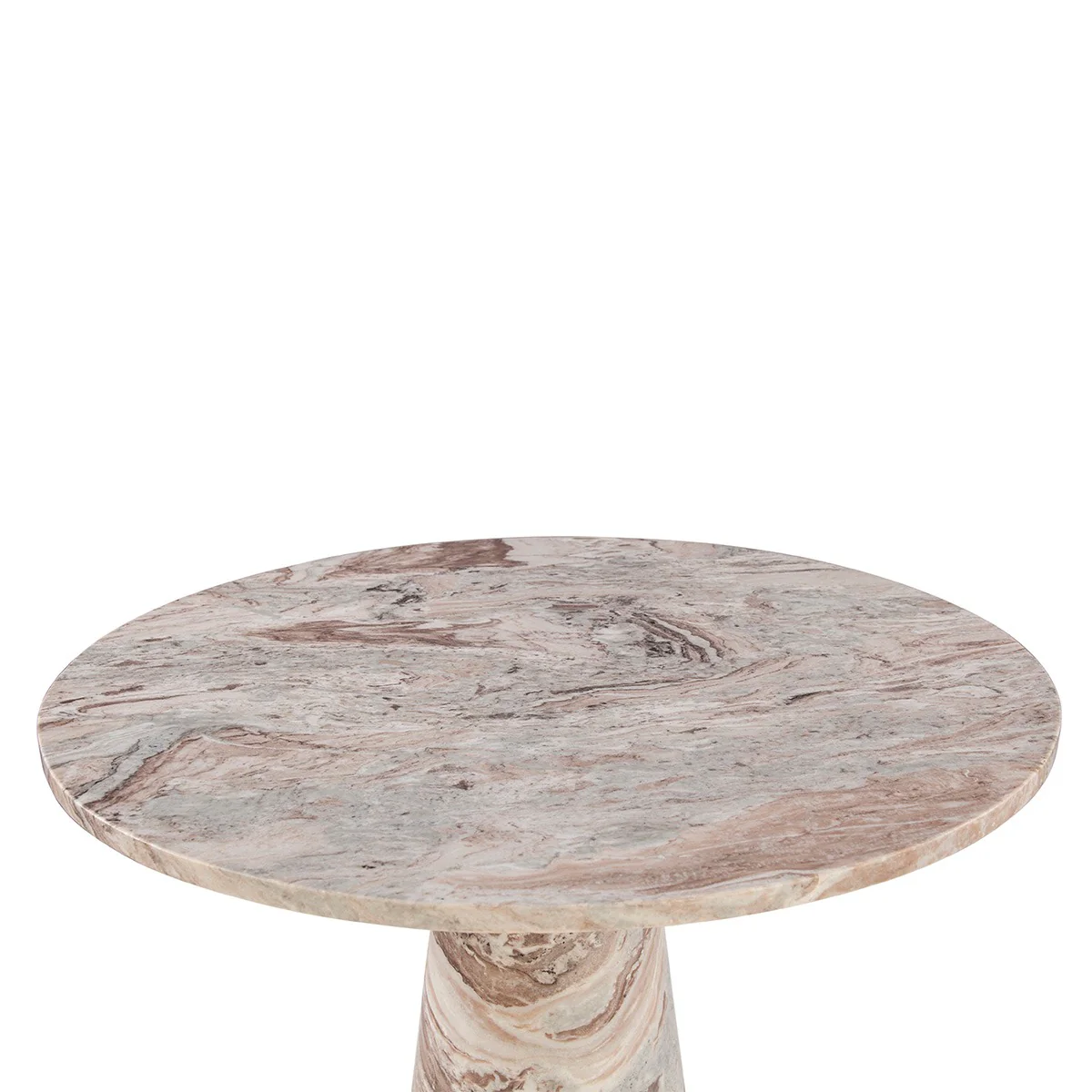 Nile 48" Round Dining Table in Brown Toronto Marble - Image 6