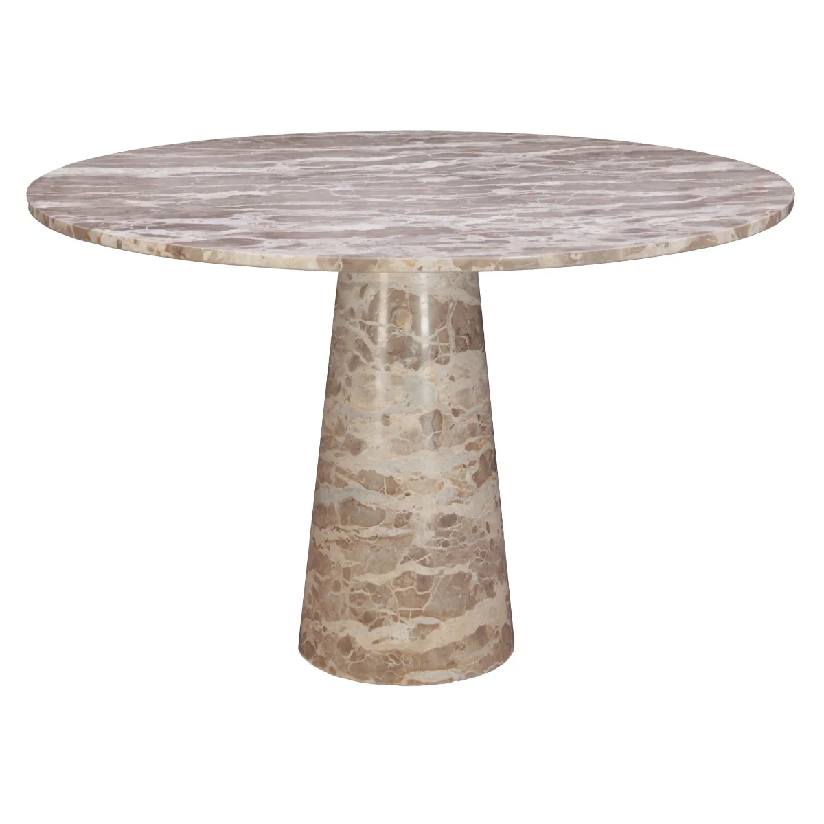 Nile 48" Round Dining Table in Capri Beige Marble