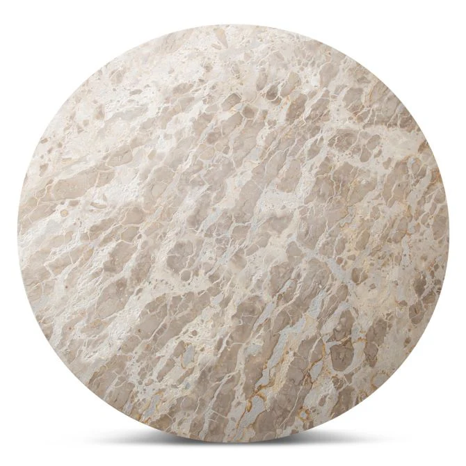 Nile 48" Round Dining Table in Capri Beige Marble - Image 7