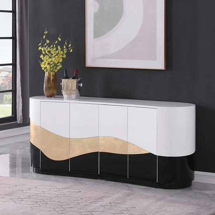 Nimbus White/Black Console Table - Image 4
