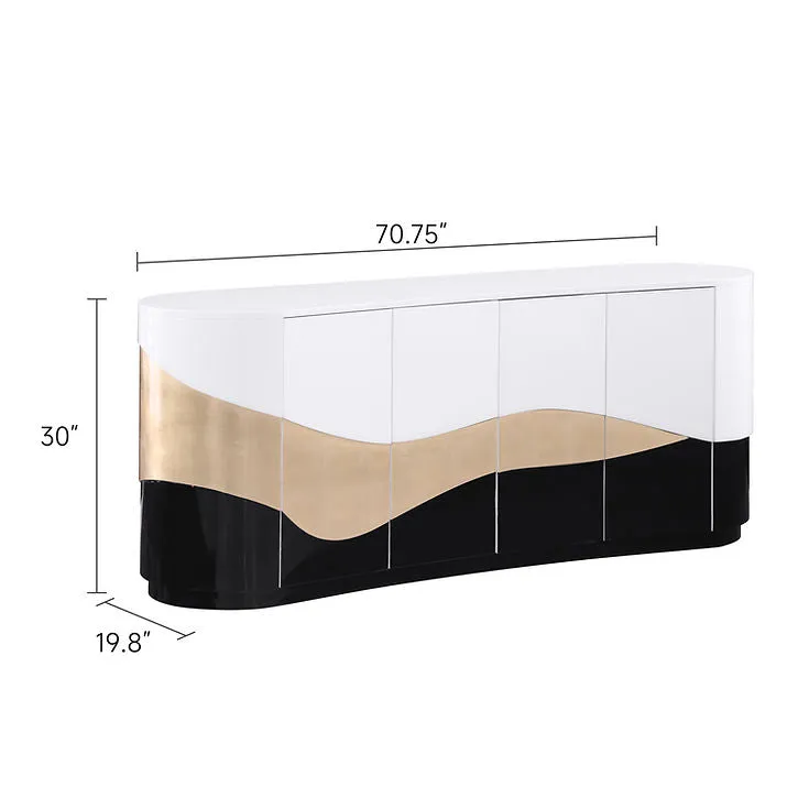 Nimbus White/Black Console Table - Image 8
