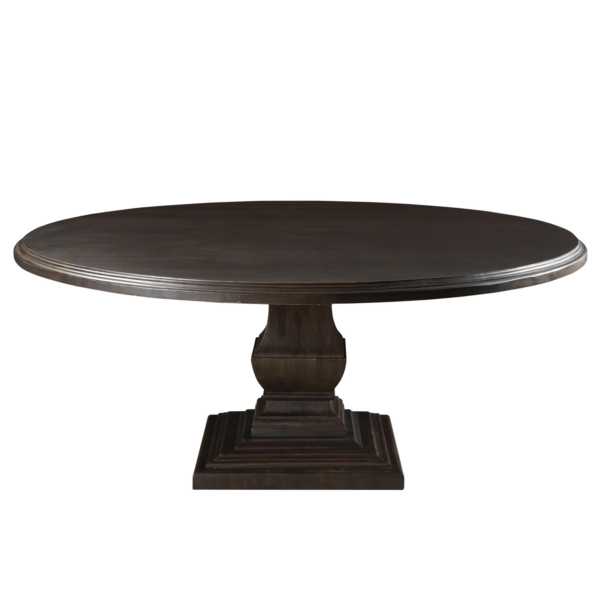 Nimes 72" Round Dining Table in Vintage Brown - Image 4