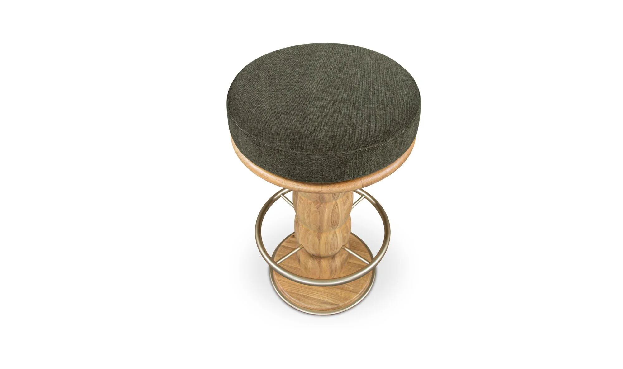 Nio Swivel Counter Stool Dark Green - Image 2