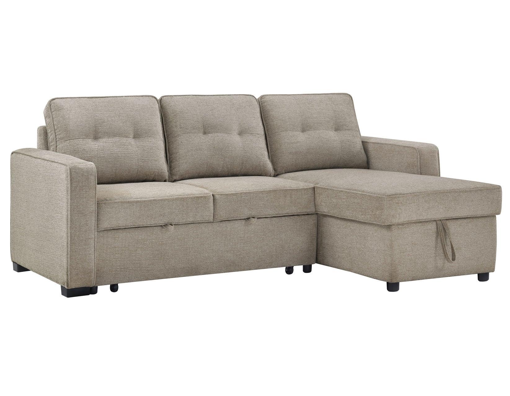 Noah Flippable, Convertible Storage Sleeper Chofa, Tan - Image 18