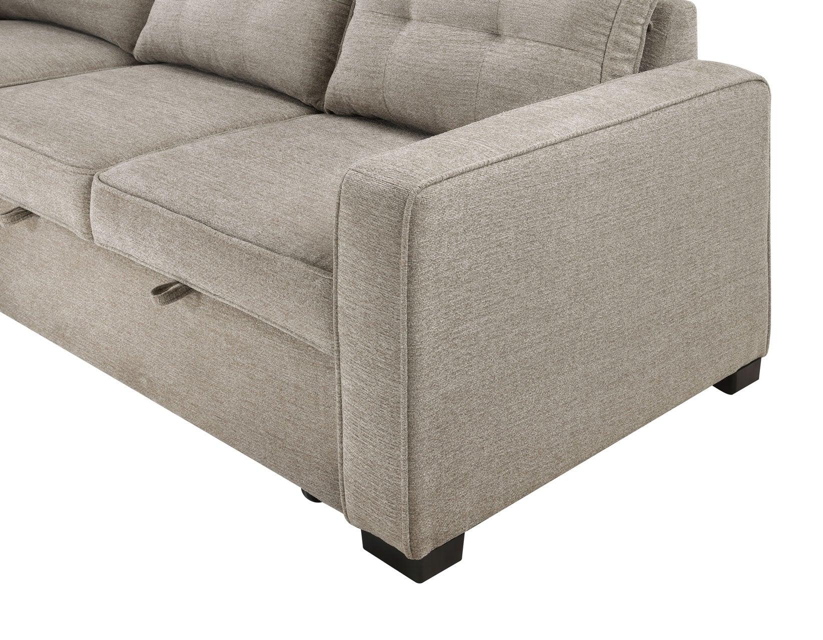 Noah Flippable, Convertible Storage Sleeper Chofa, Tan - Image 26