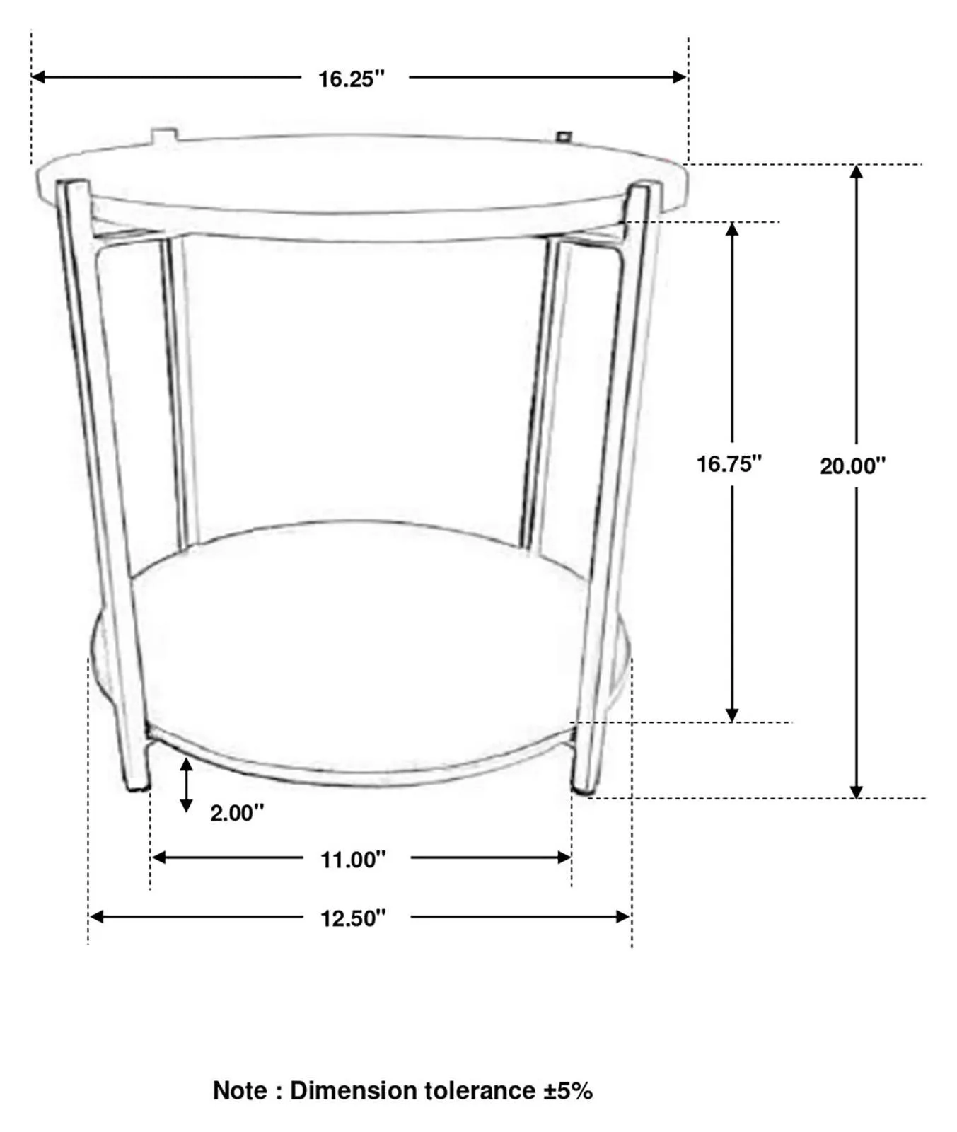 Noemie White and Gunmetal Round Marble Top Accent Side Table - Image 7