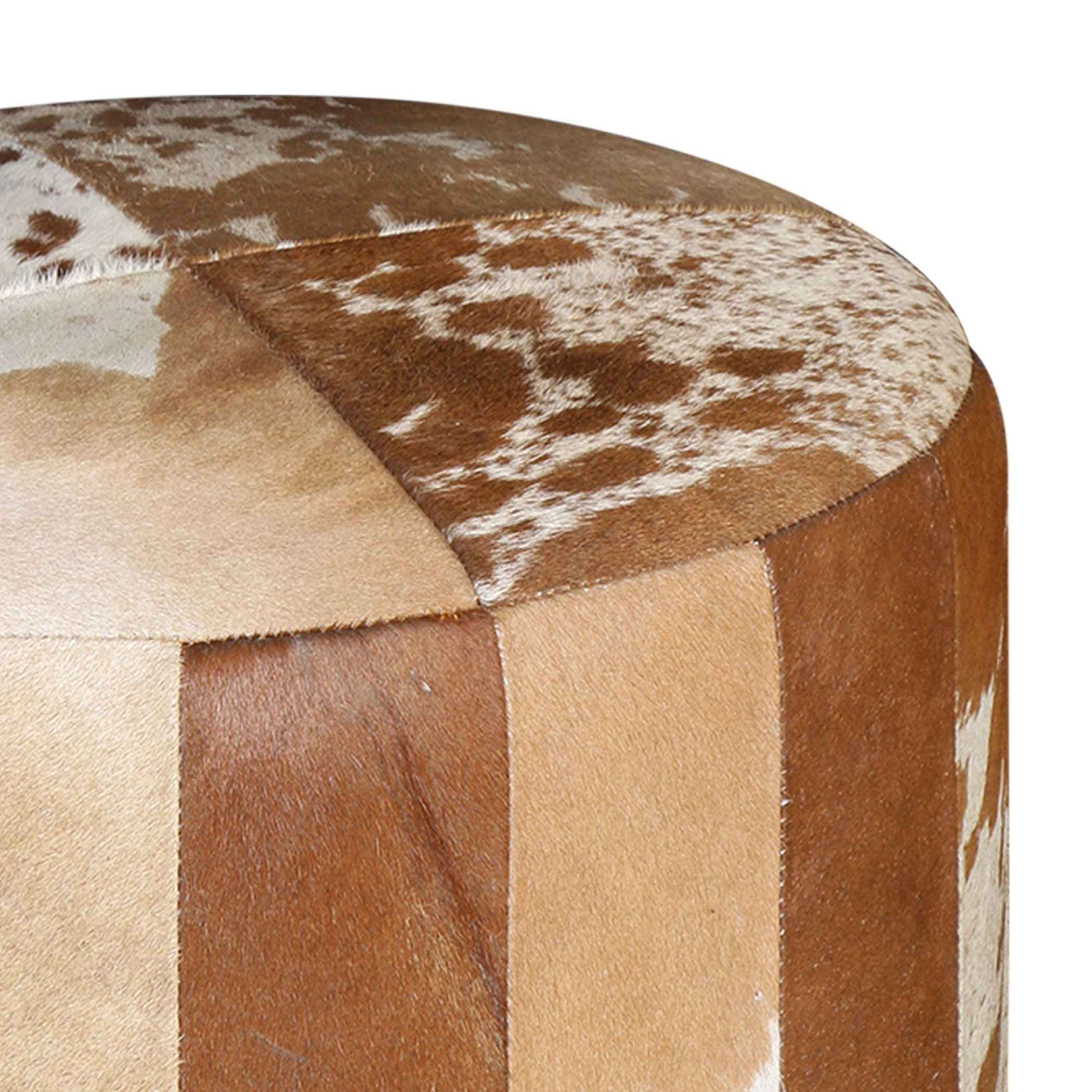 Nola 20" Stool in Brown Hair on Hide - Image 7