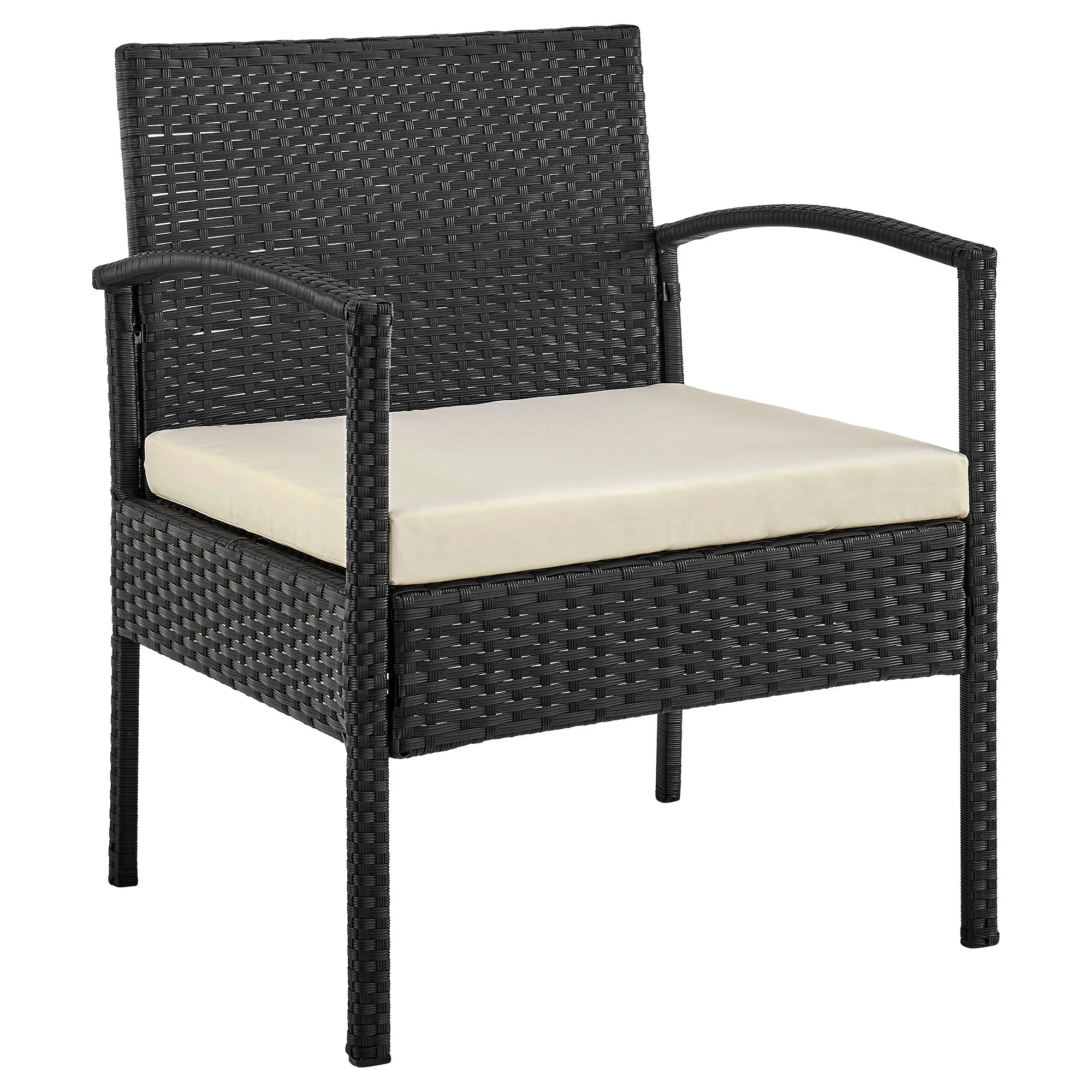 Noli Patio 4-Person Conversation Set with Coffee Table with Cream Cushions - Image 6