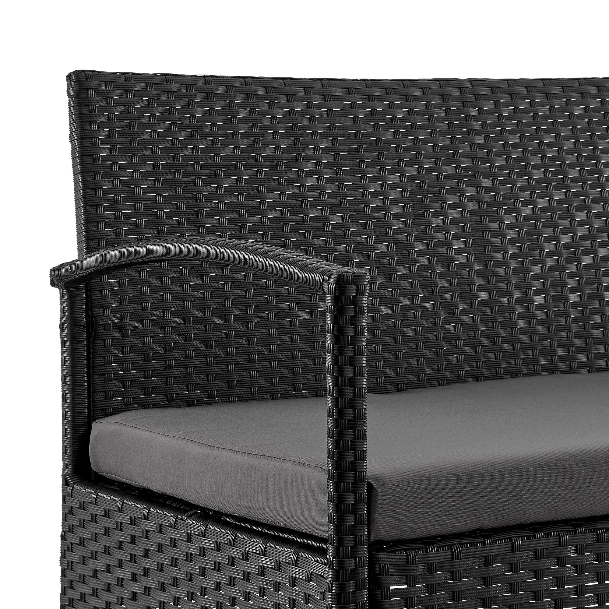 Noli Patio 4-Person Conversation Set with Coffee Table with Grey Cushions - Image 9