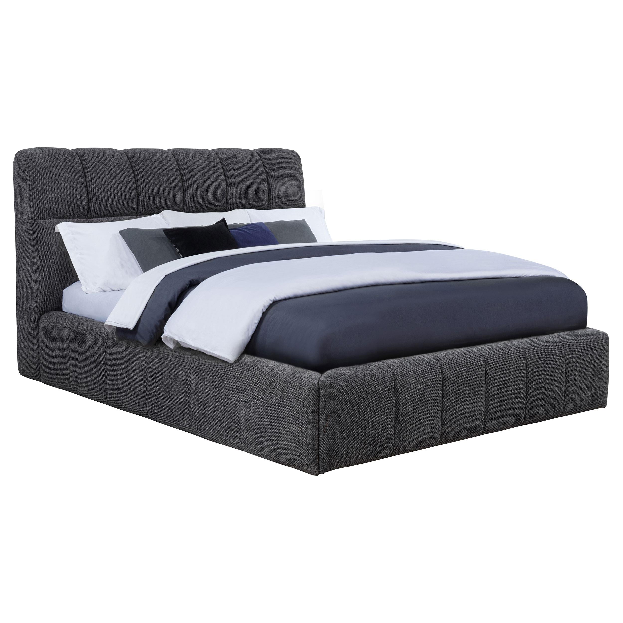 Nollet Gray 48-inch Upholstered California King Platform Bed - Image 2