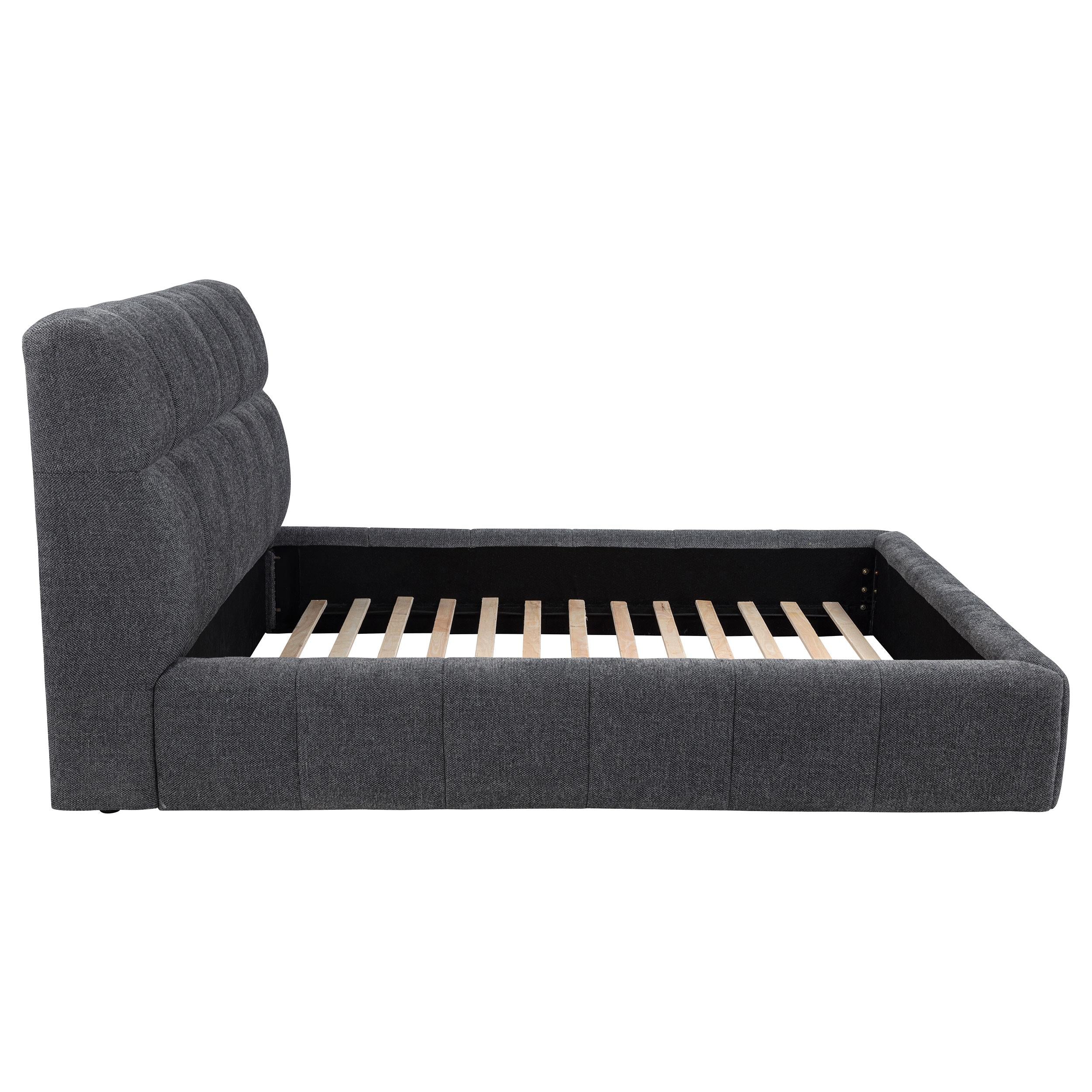 Nollet Gray 48-inch Upholstered Eastern King Platform Bed - Image 6