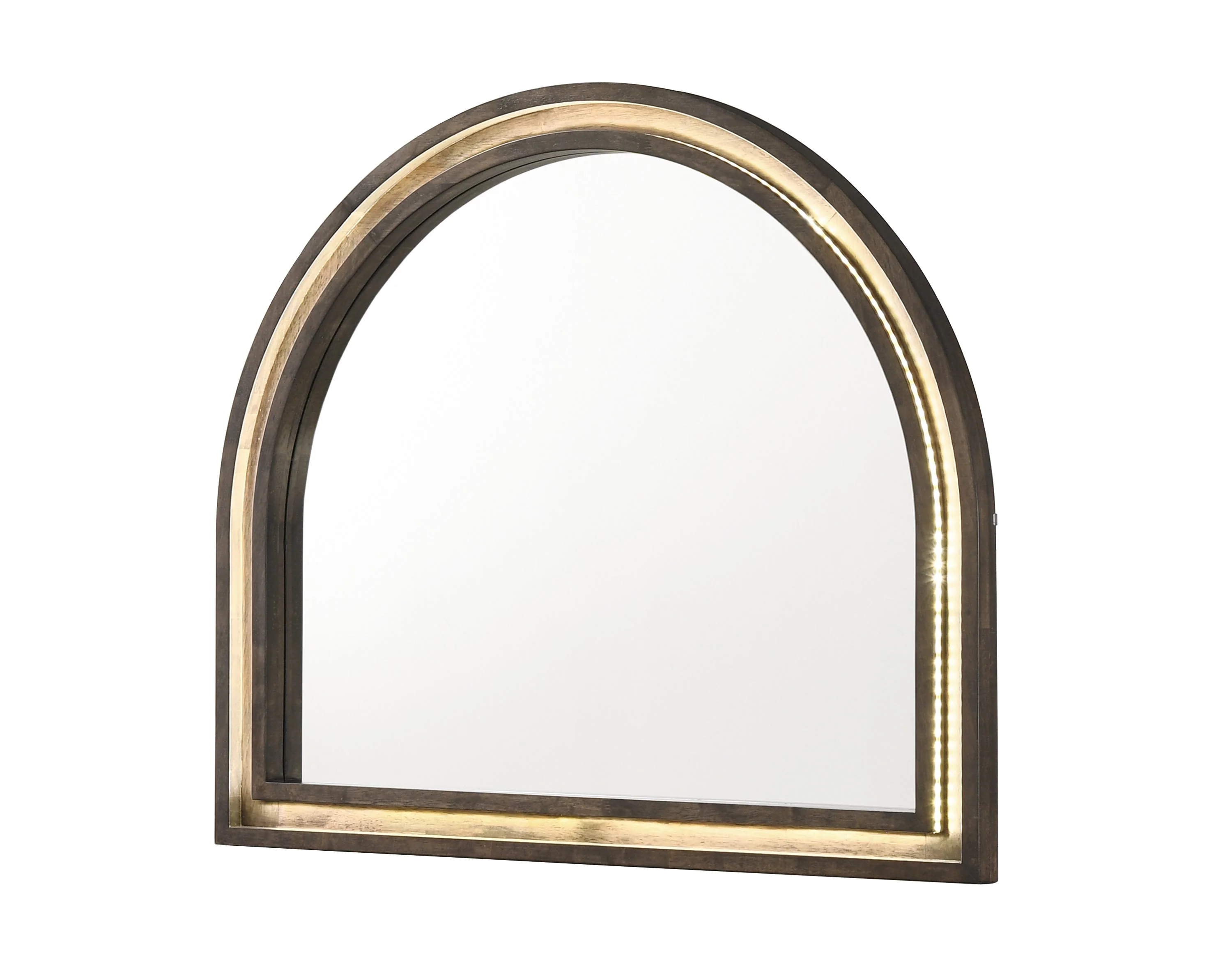 Noreen Brown Dresser Mirror with LED Only