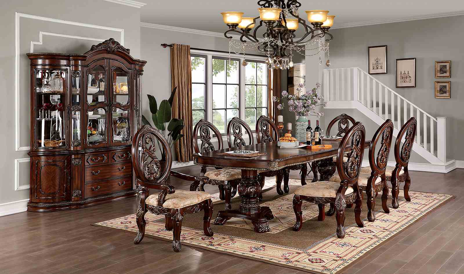 Normandy Brown Cherry Dining Table - Image 2