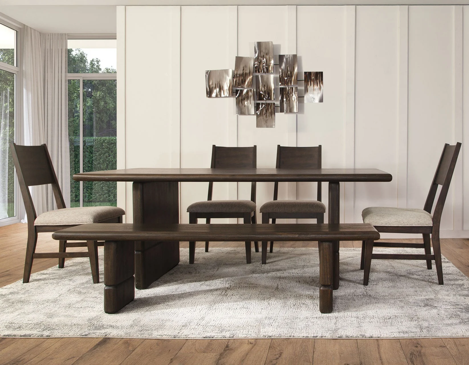 Norvell Dark Espresso Solid Wood 78″ Table - Image 8