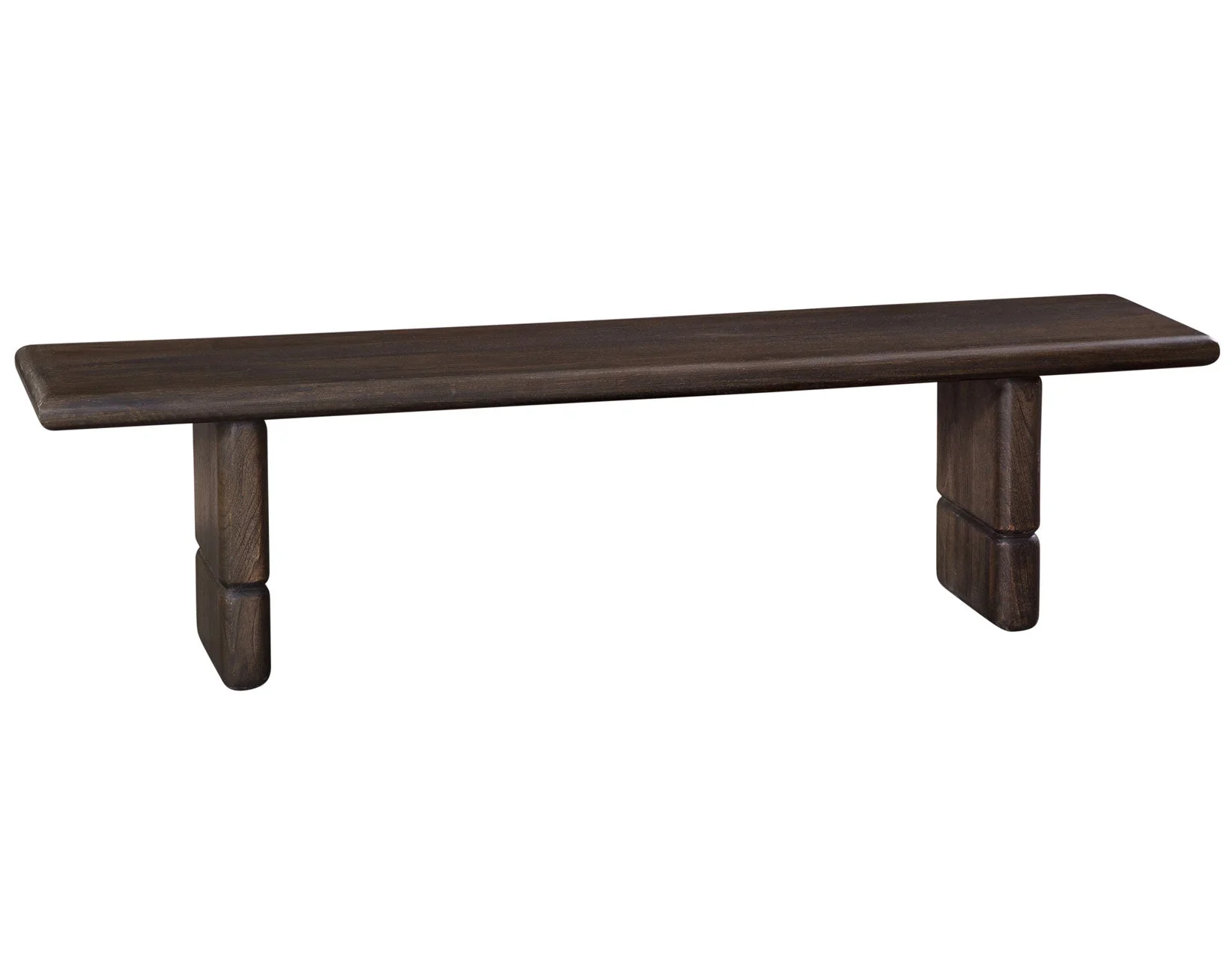 Norvell Dark Espresso Solid Wood Bench - Image 2