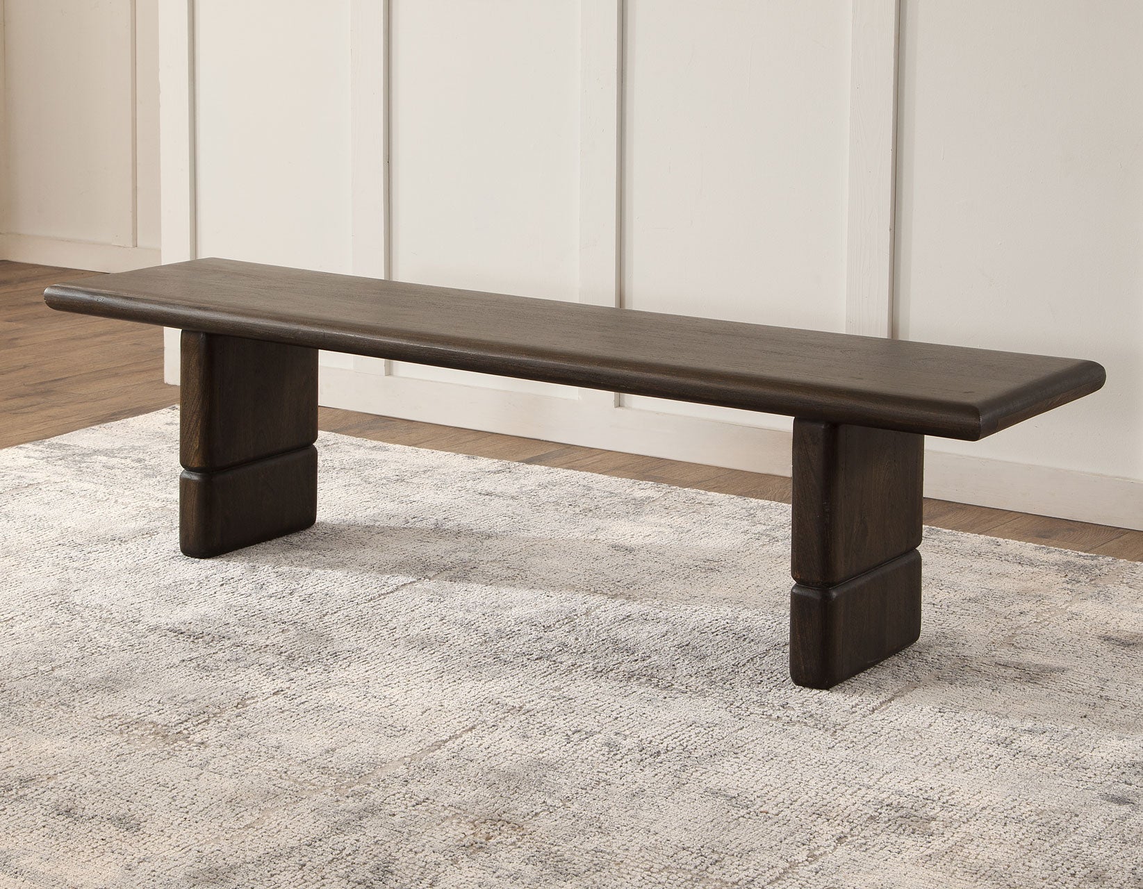 Norvell Dark Espresso Solid Wood Bench - Image 3
