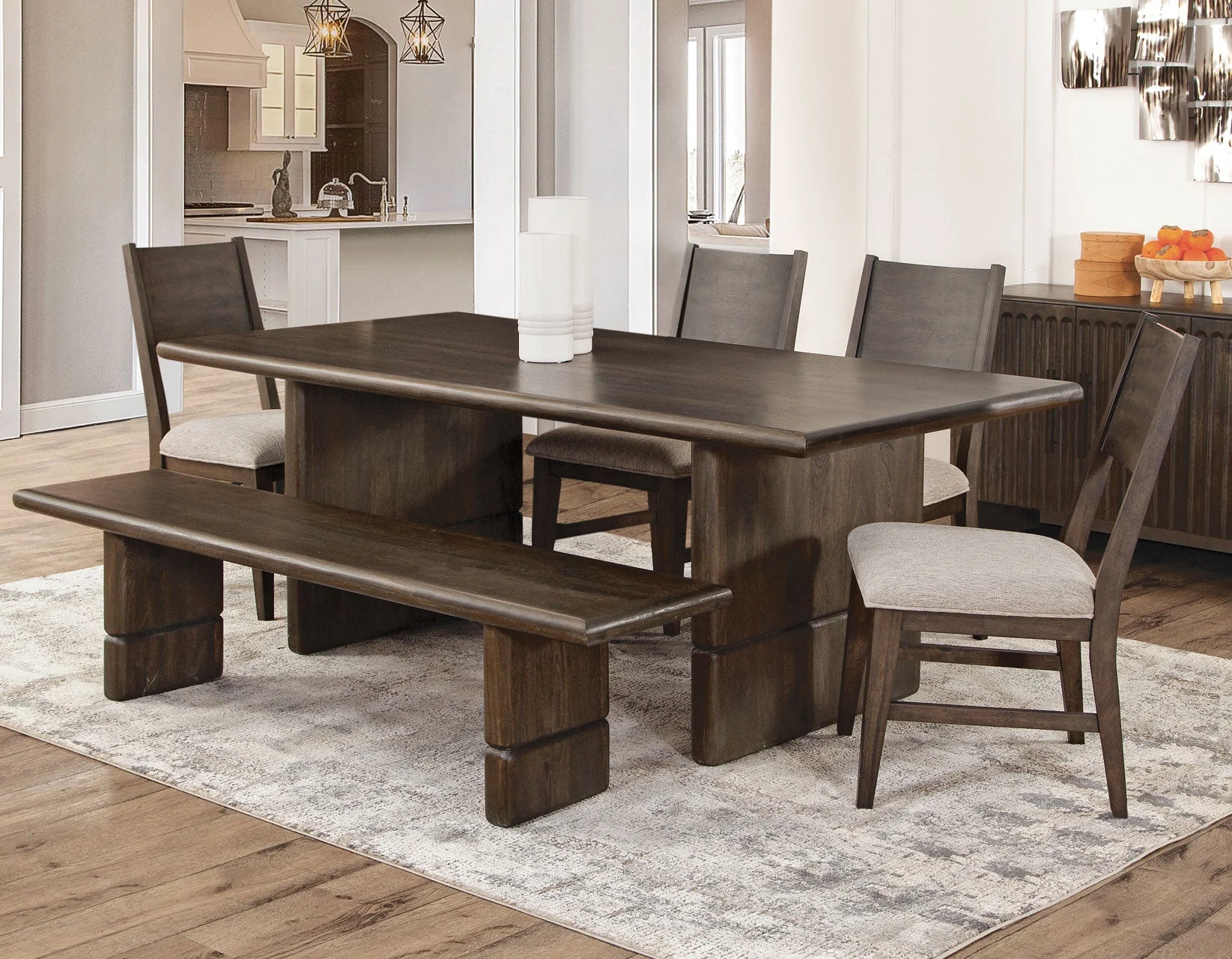 Norvell Dark Espresso Solid Wood Bench - Image 4
