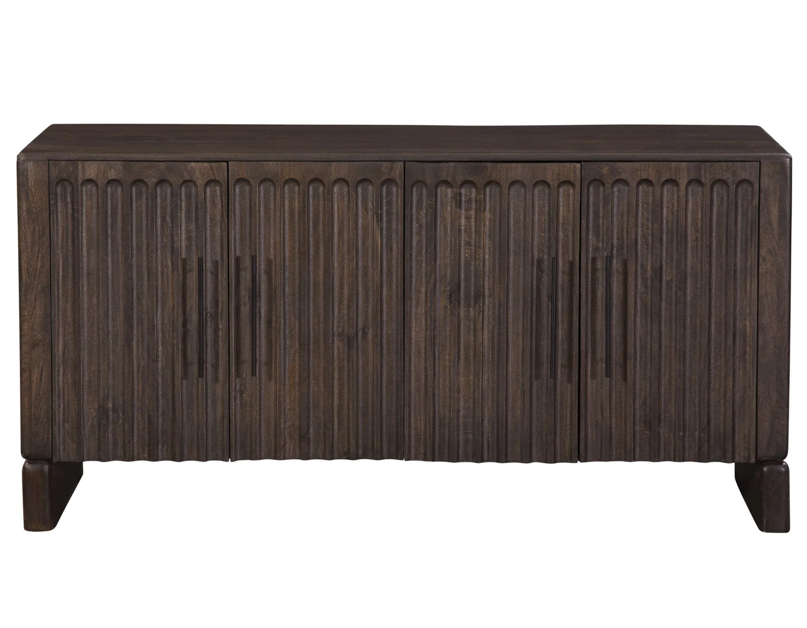 Norvell Dark Walnut 4-Door Sideboard - Image 5