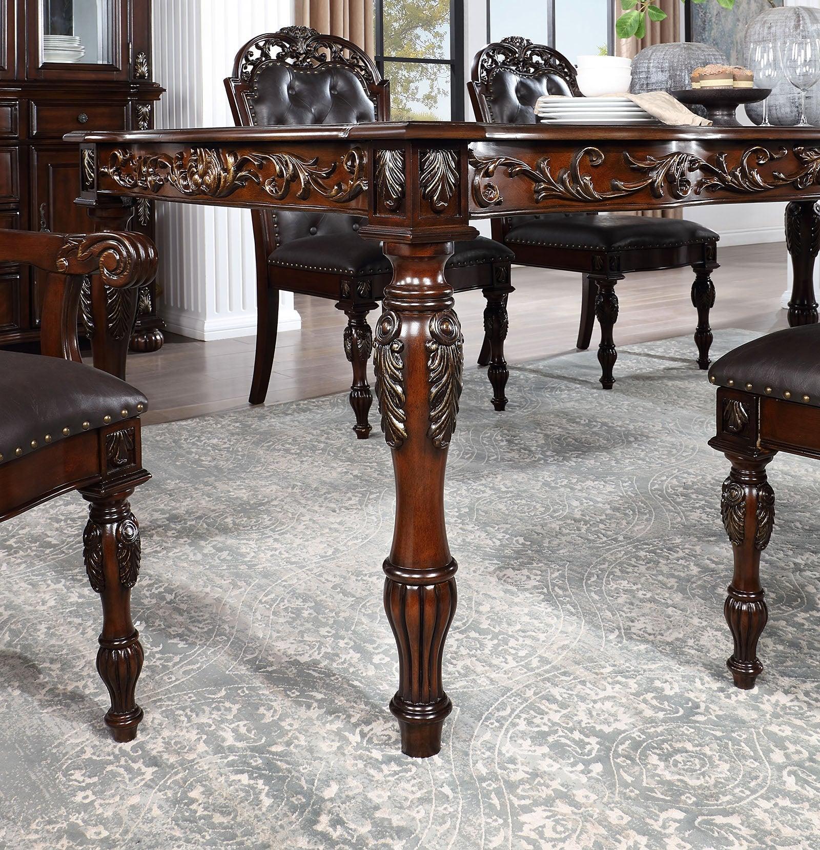 Nouvelle Brown Cherry/Espresso Dining Table - Image 2