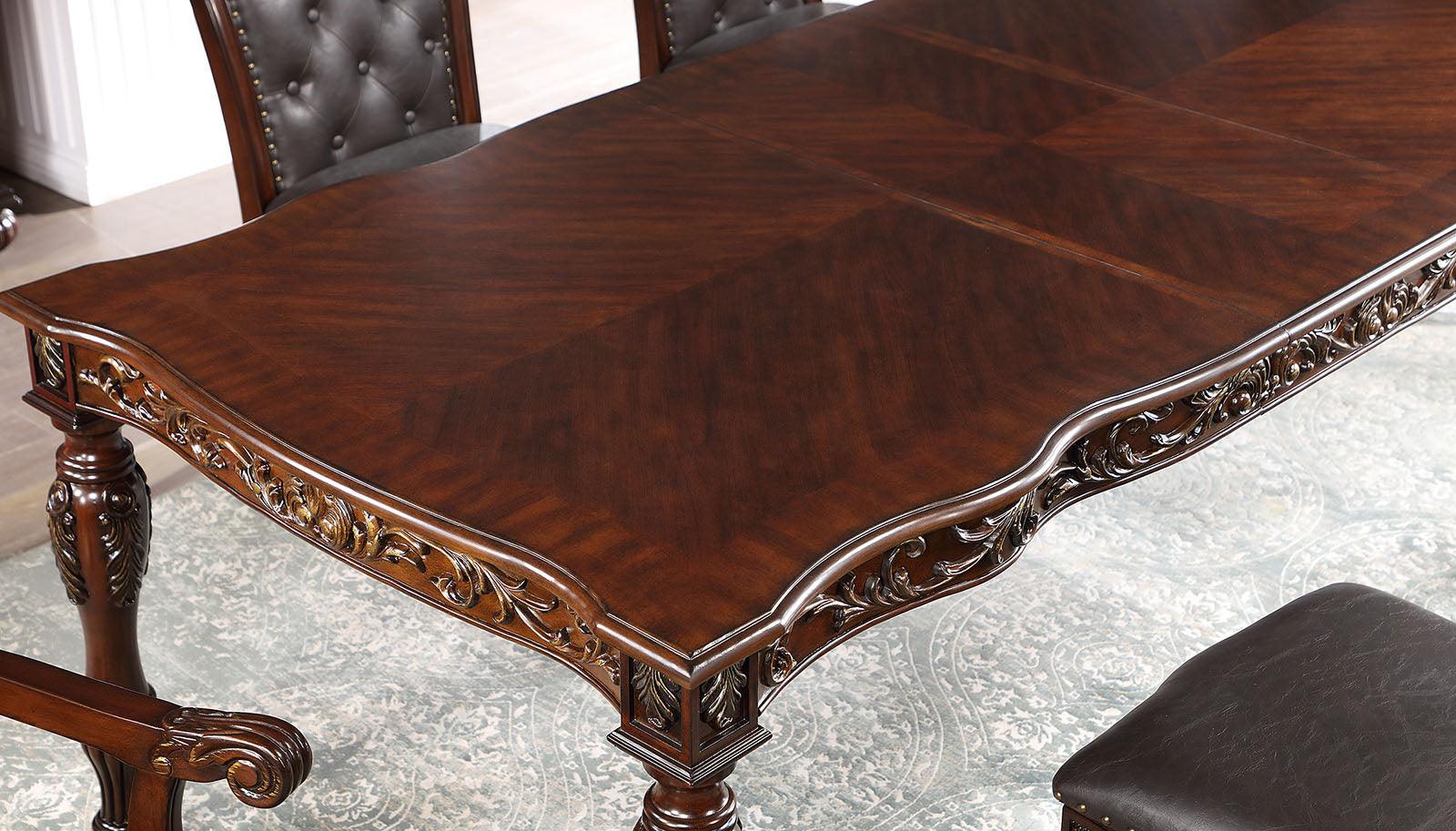 Nouvelle Brown Cherry/Espresso Dining Table - Image 4