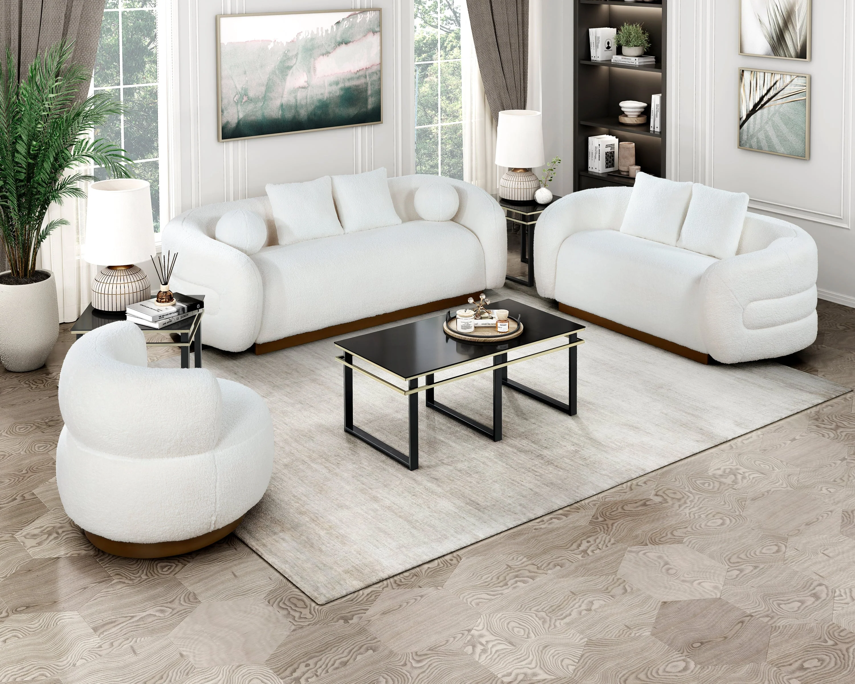 Novella White Loveseat - Image 10