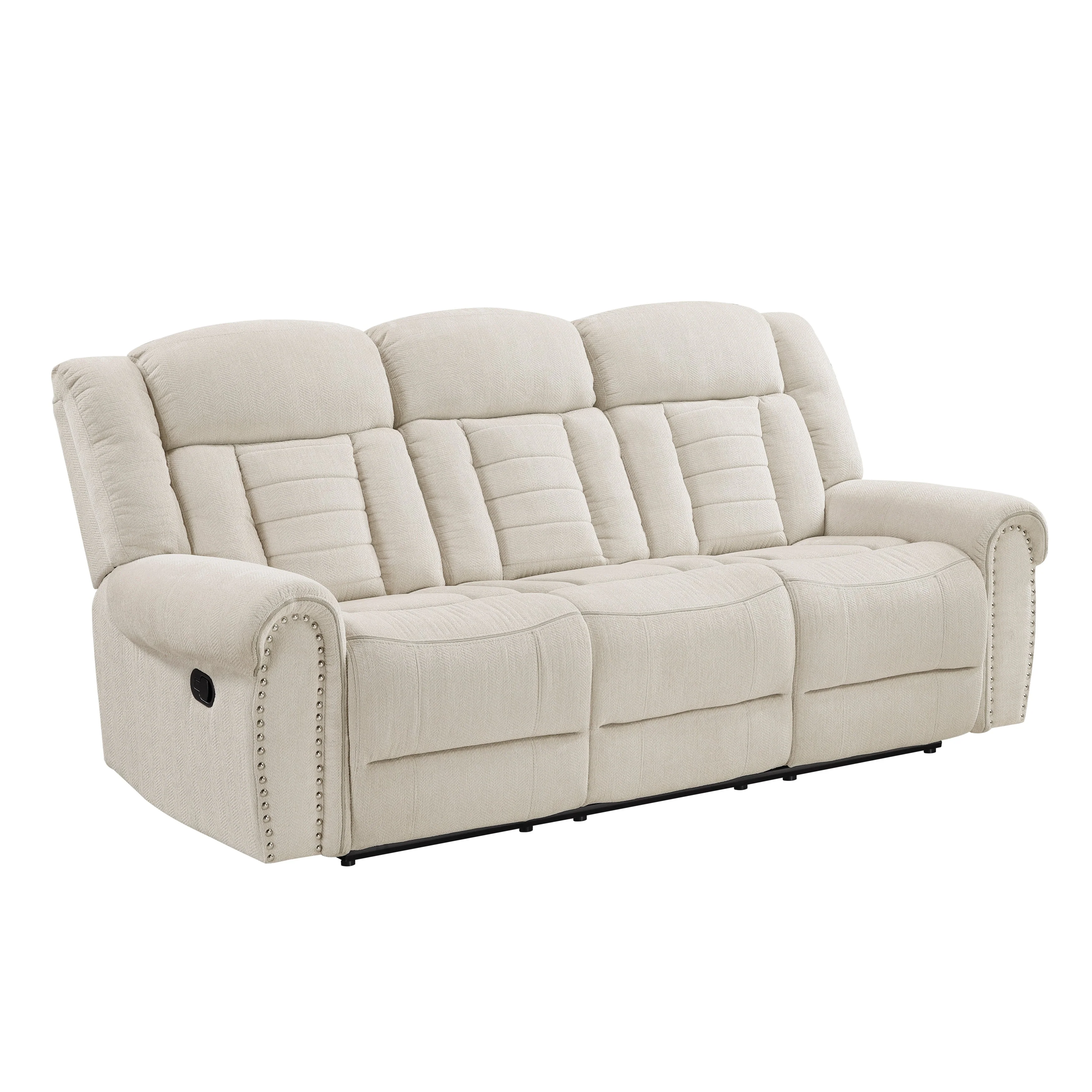 Nutmeg Beige Double Reclining Living Room Set - Image 4