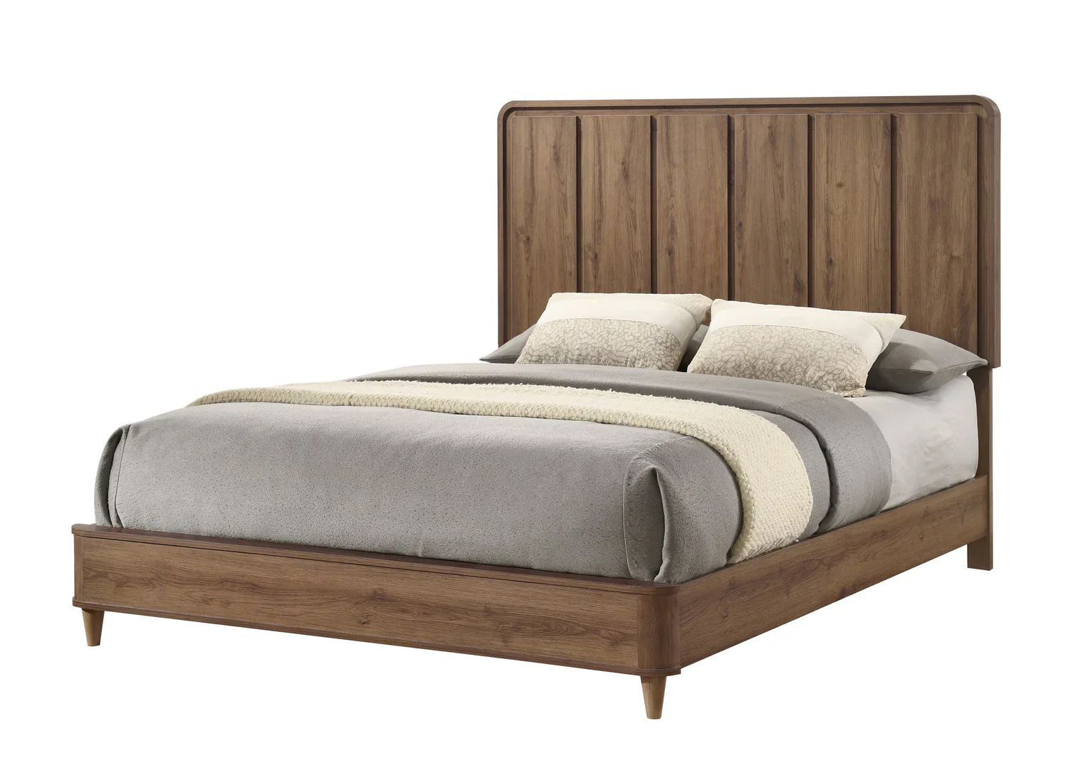 Nyomi Light Brown King Panel Bed