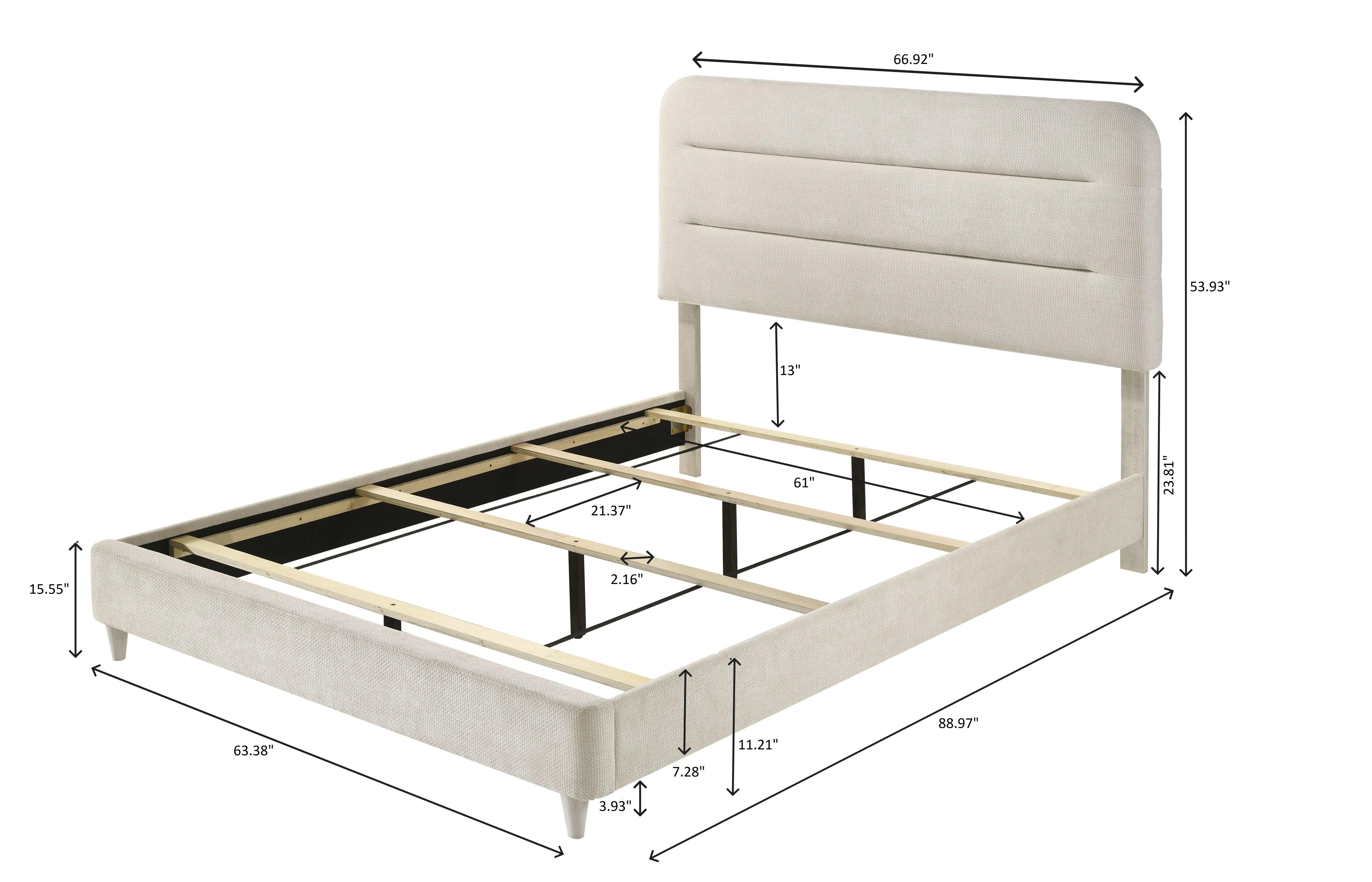 Nyomi White Upholstered Bedroom Set - Image 12