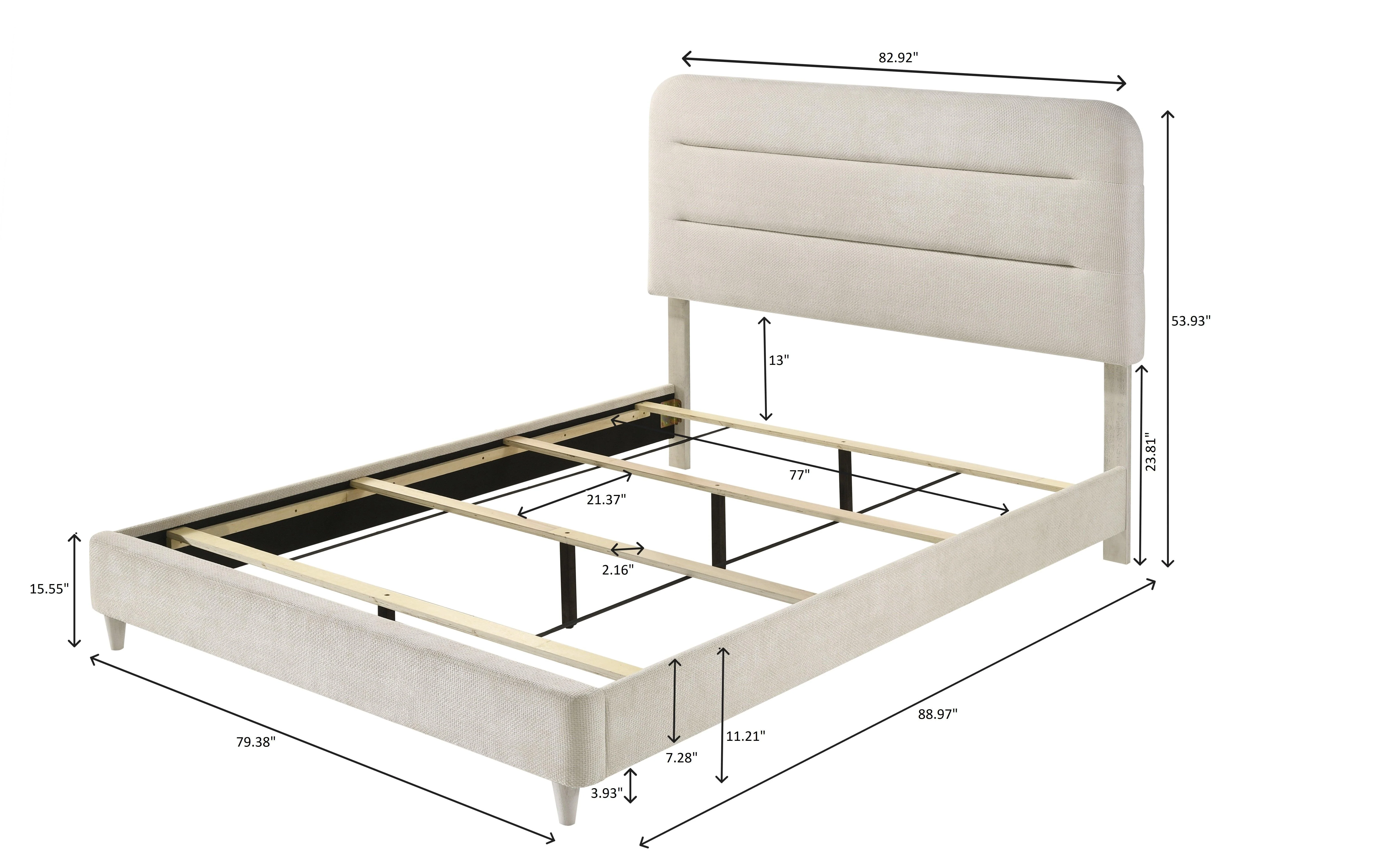 Nyomi White Upholstered Bedroom Set - Image 13