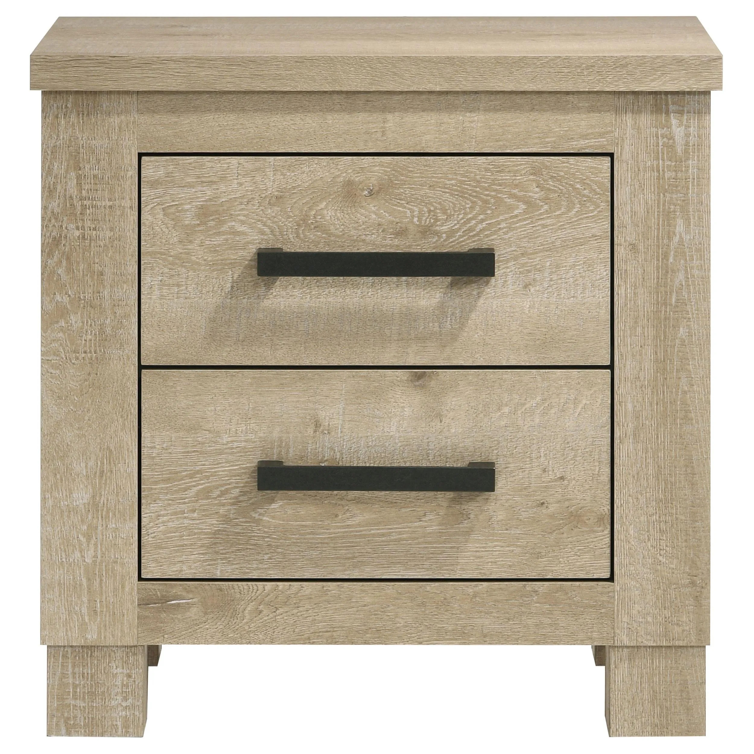 Oakglen Weathered Oak 2-Drawer Nightstand - Image 2