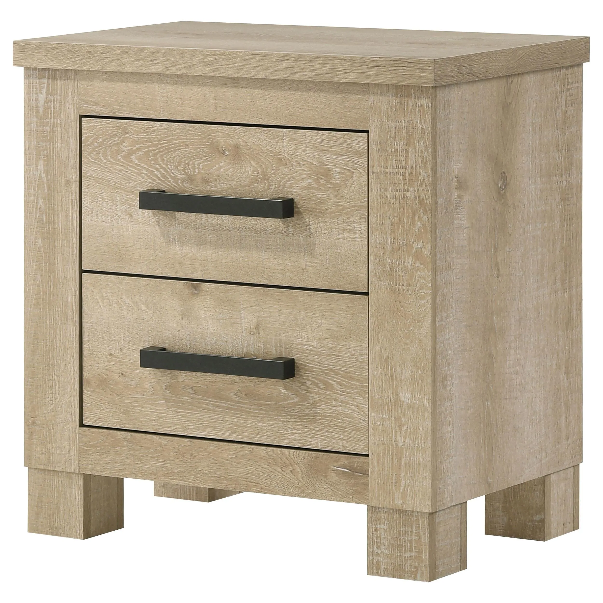 Oakglen Weathered Oak 2-Drawer Nightstand - Image 3