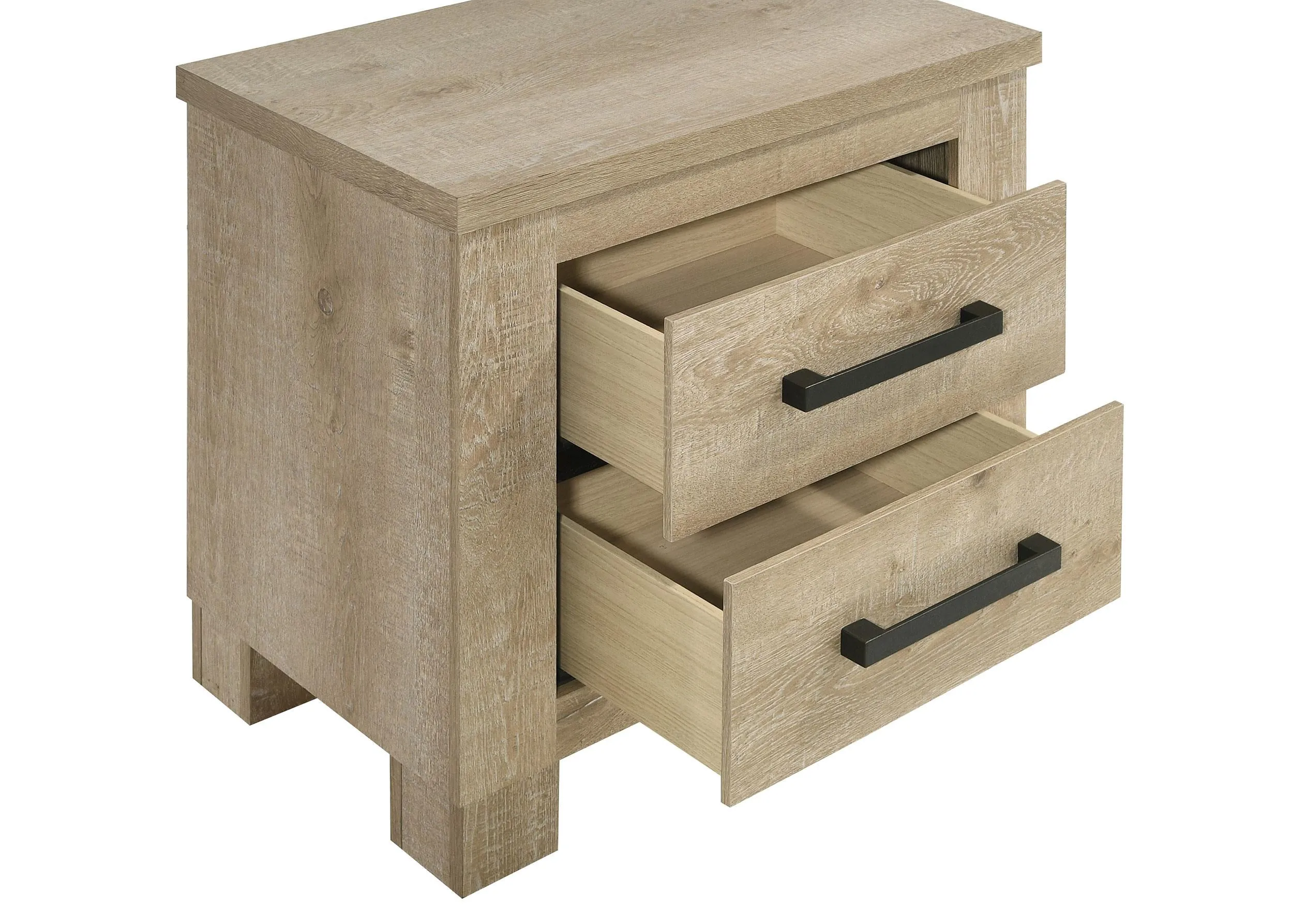 Oakglen Weathered Oak 2-Drawer Nightstand - Image 9