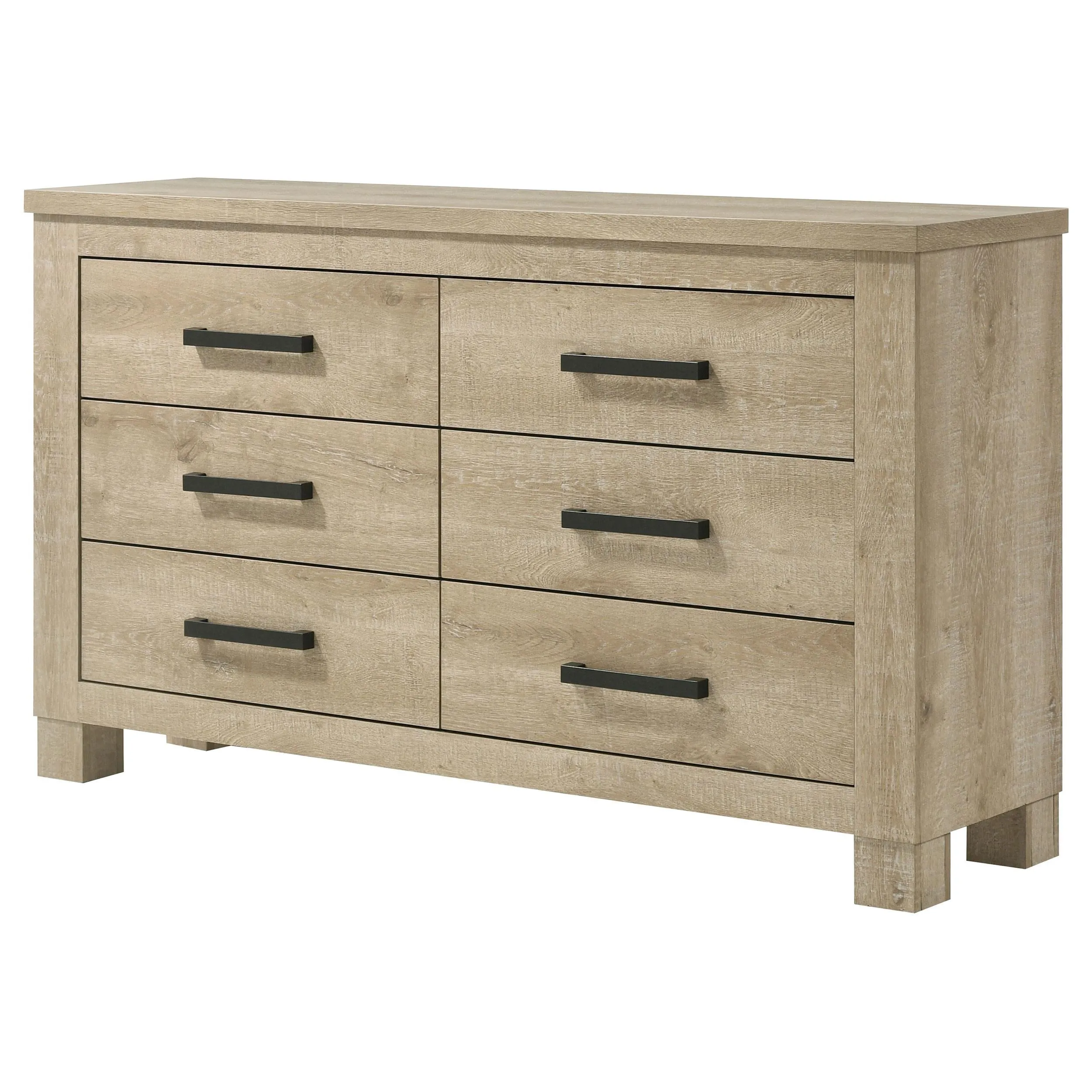 Oakglen Weathered Oak 6-drawer Bedroom Dresser - Image 3
