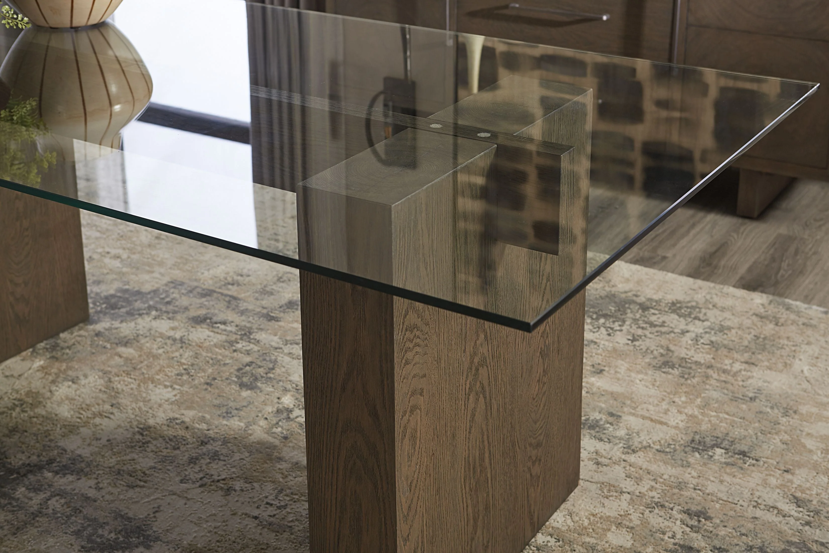 Oakland Glass Table in Brunette - Image 3