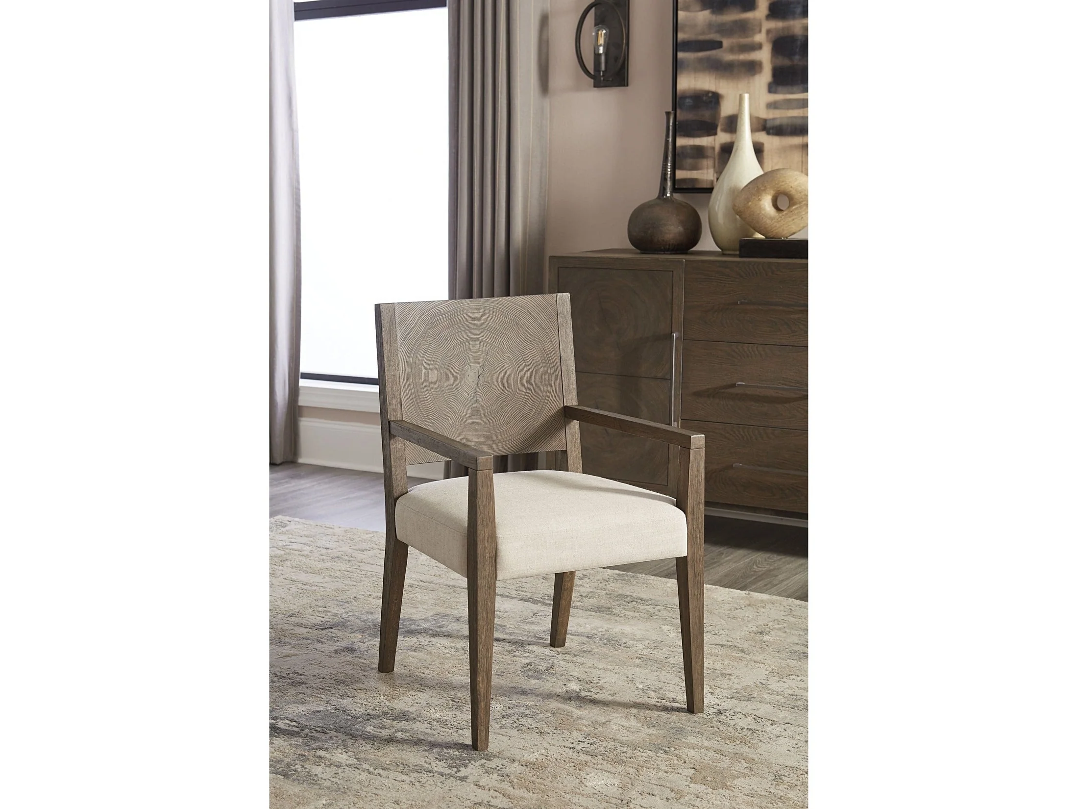 Oakland Wood Arm Chair in Brunette (Set of 2)