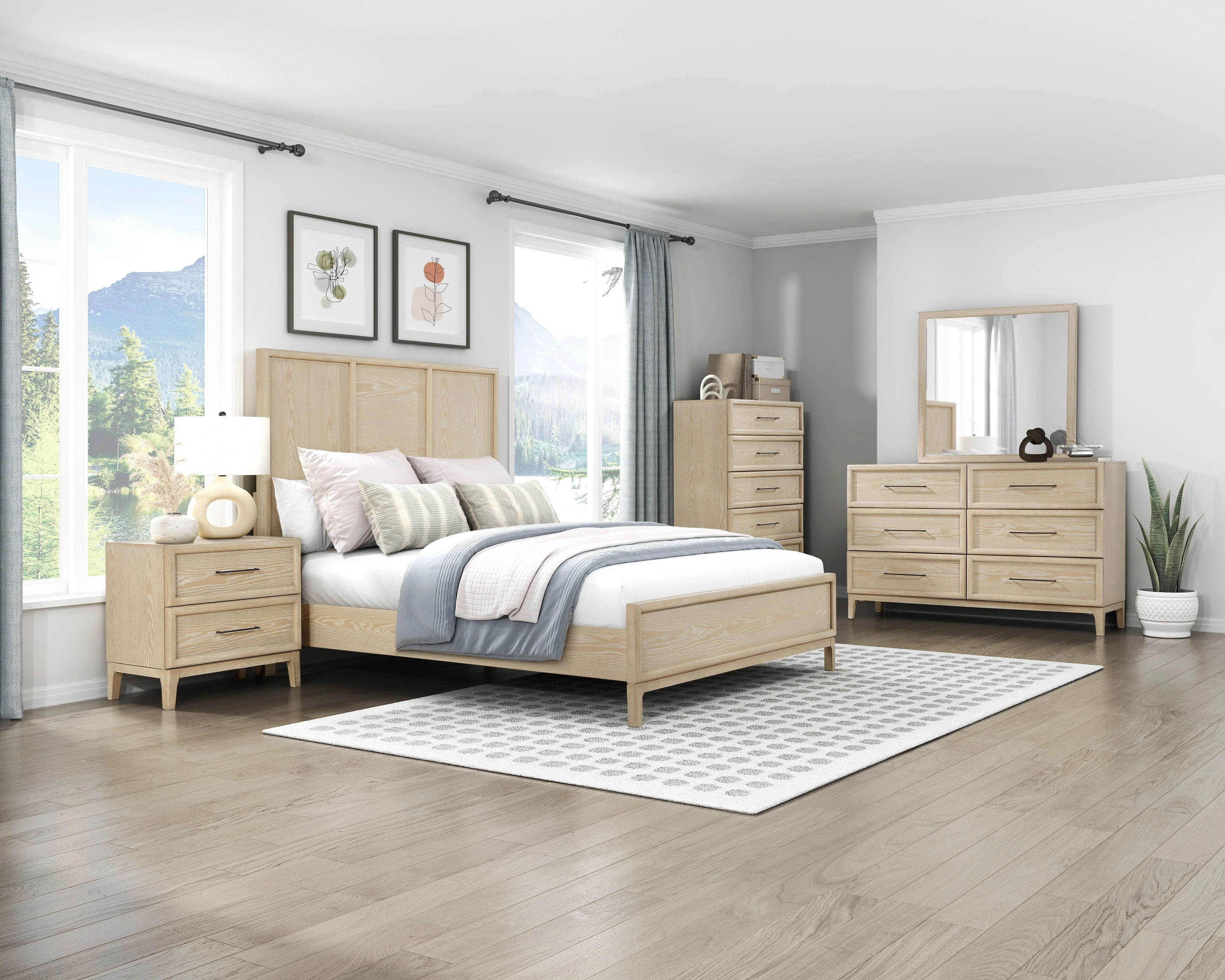 Oakmont Light Brown California King Bed - Image 9