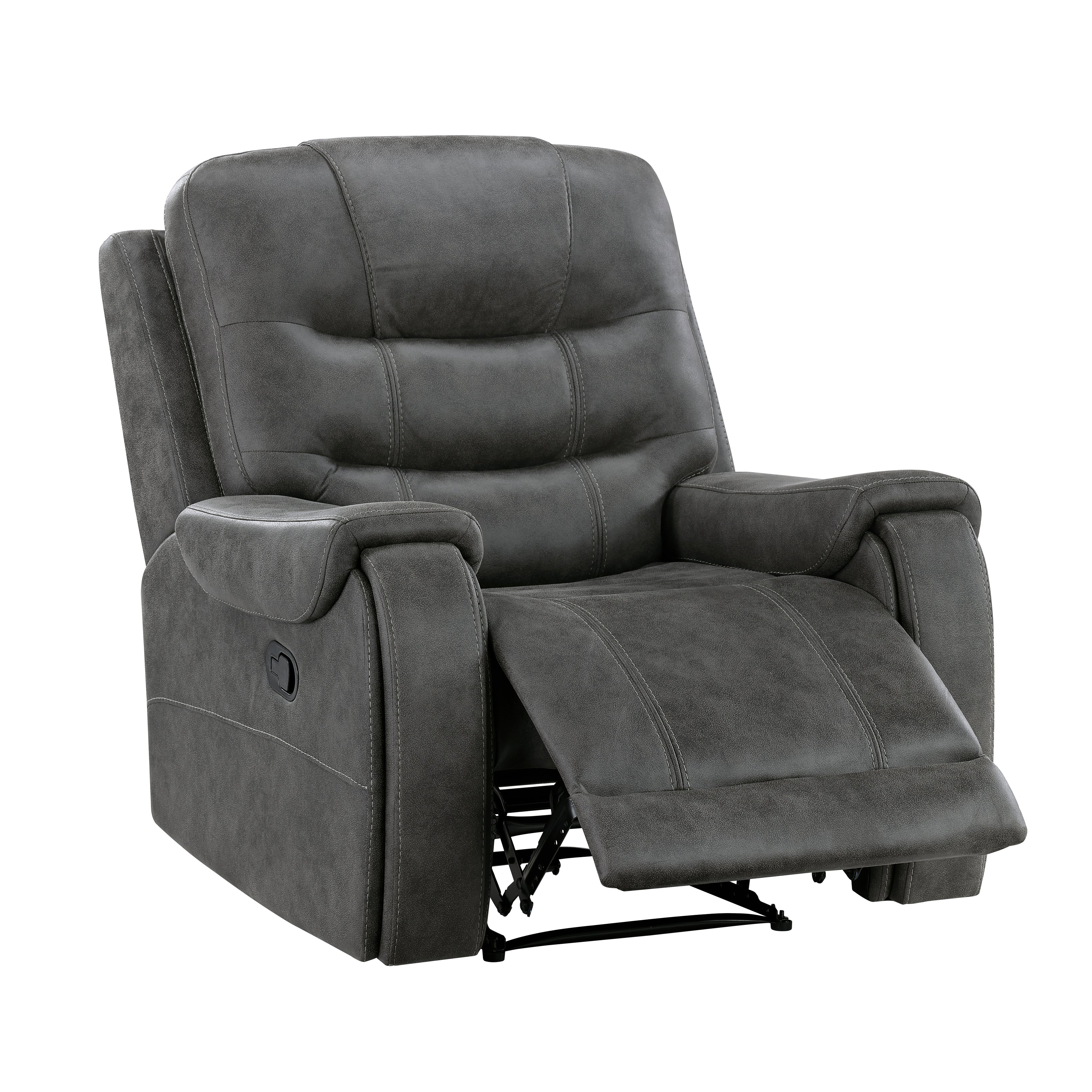 Oberon Dark Gray Double Reclining Living Room Set - Image 18