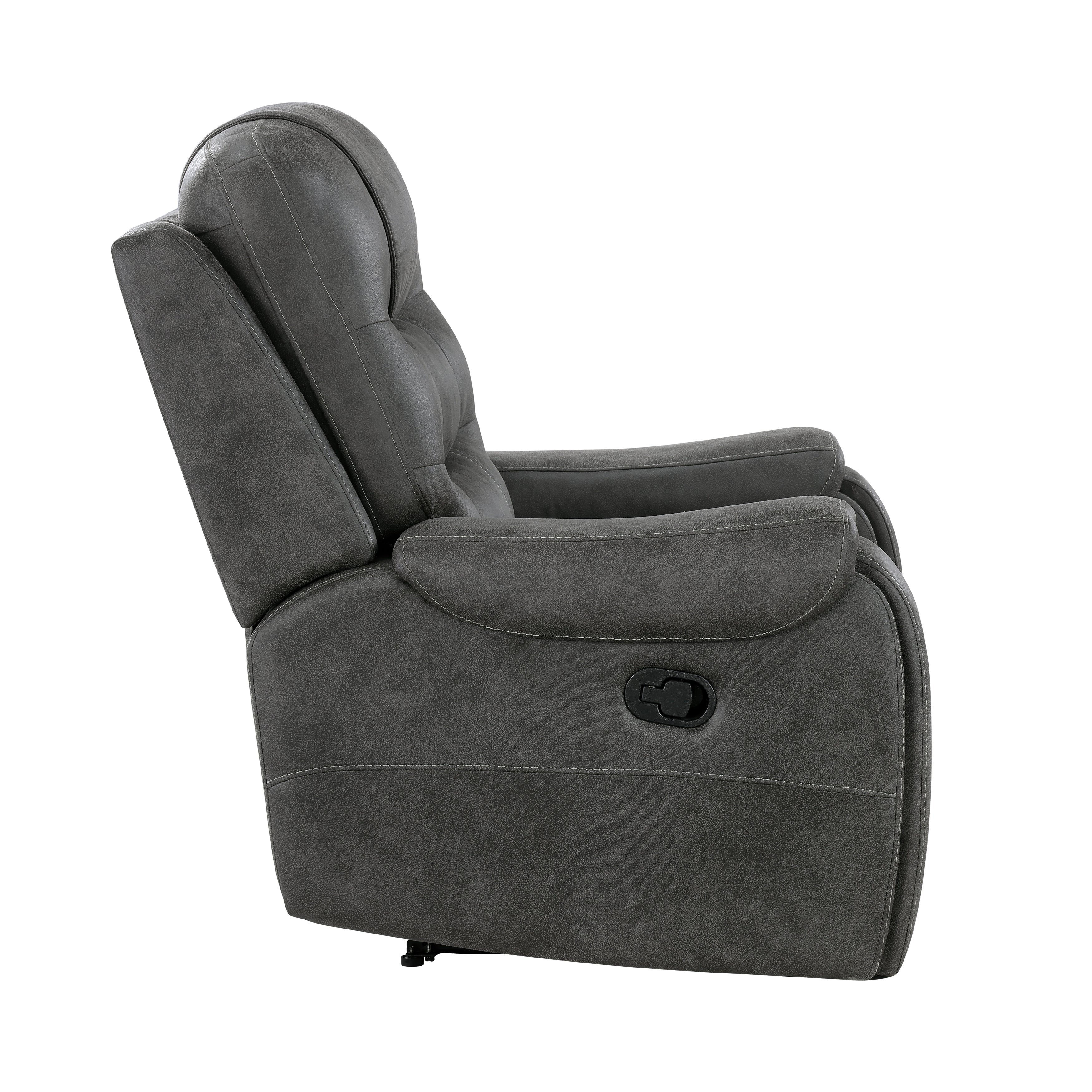 Oberon Dark Gray Reclining Chair - Image 4