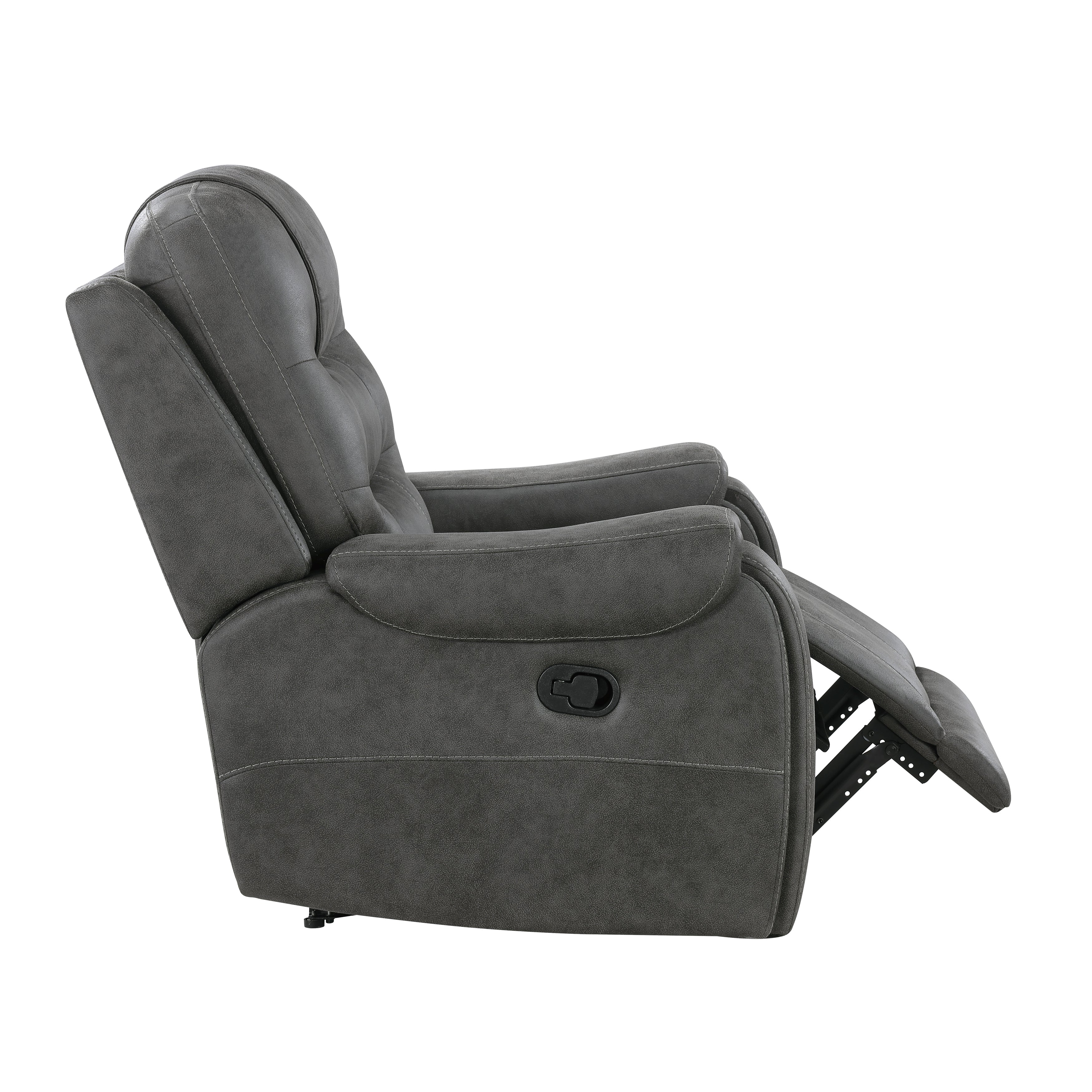 Oberon Dark Gray Reclining Chair - Image 9