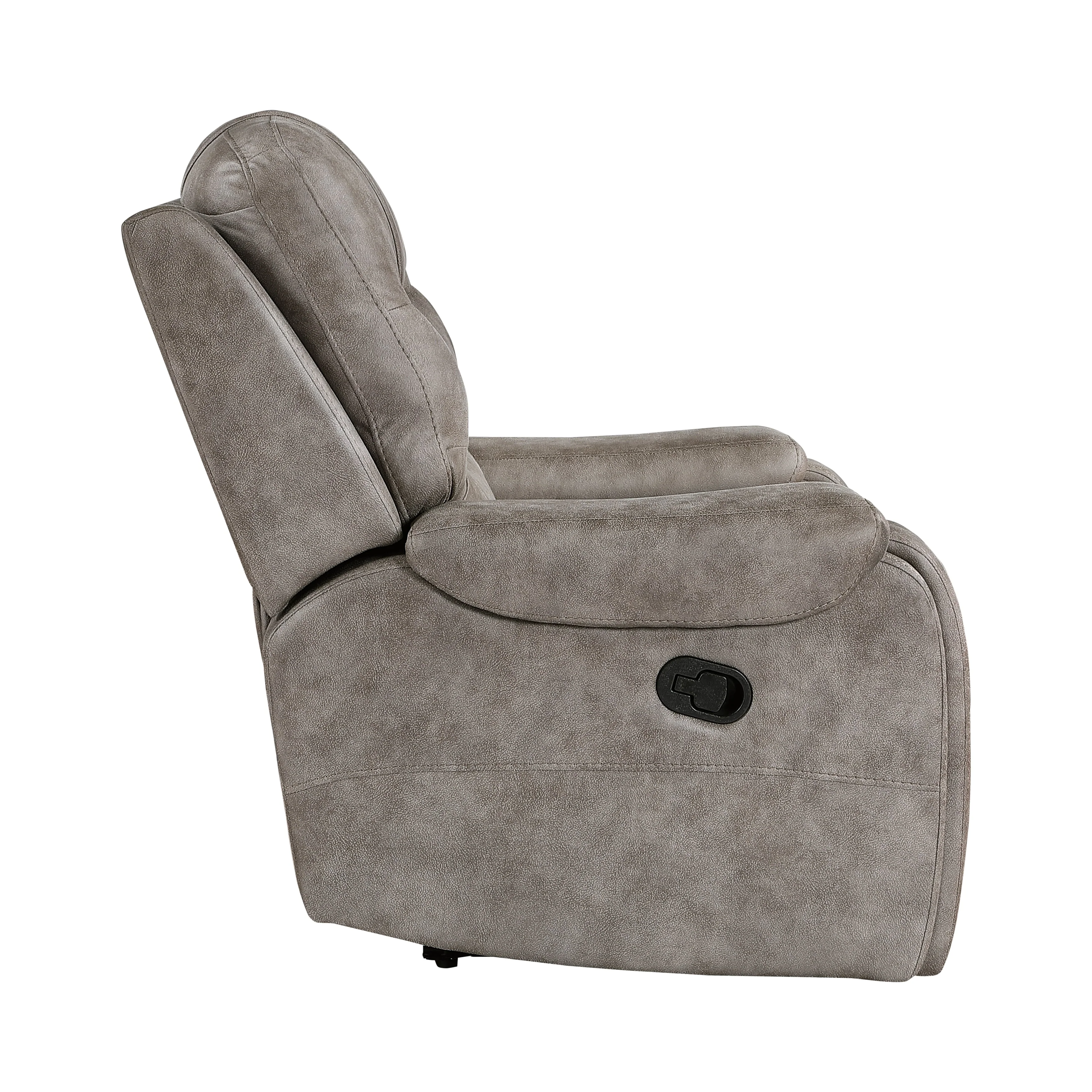 Oberon Grayish Brown Reclining Chair - Image 3