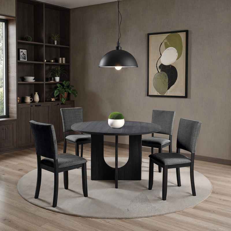 Oberto Dark Gray Side Chair (Set of 4) - Image 2
