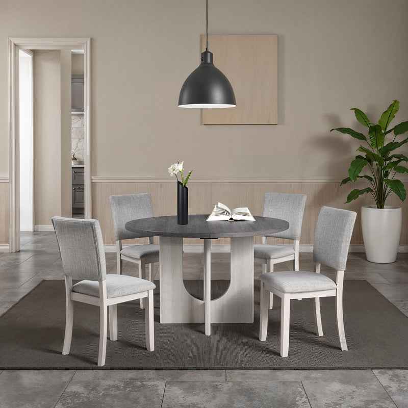 Oberto Gray Side Chair (Set of 4) - Image 2