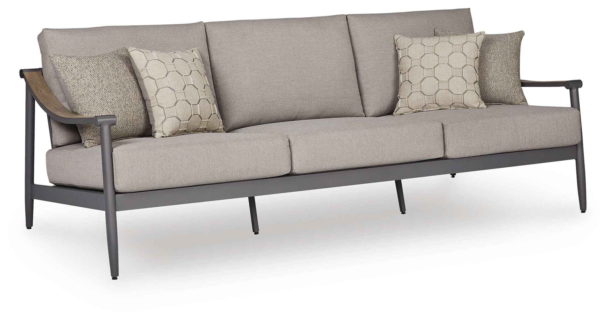 Ocean Beach Gray Outdoor Sofa and Loveseat - Image 6