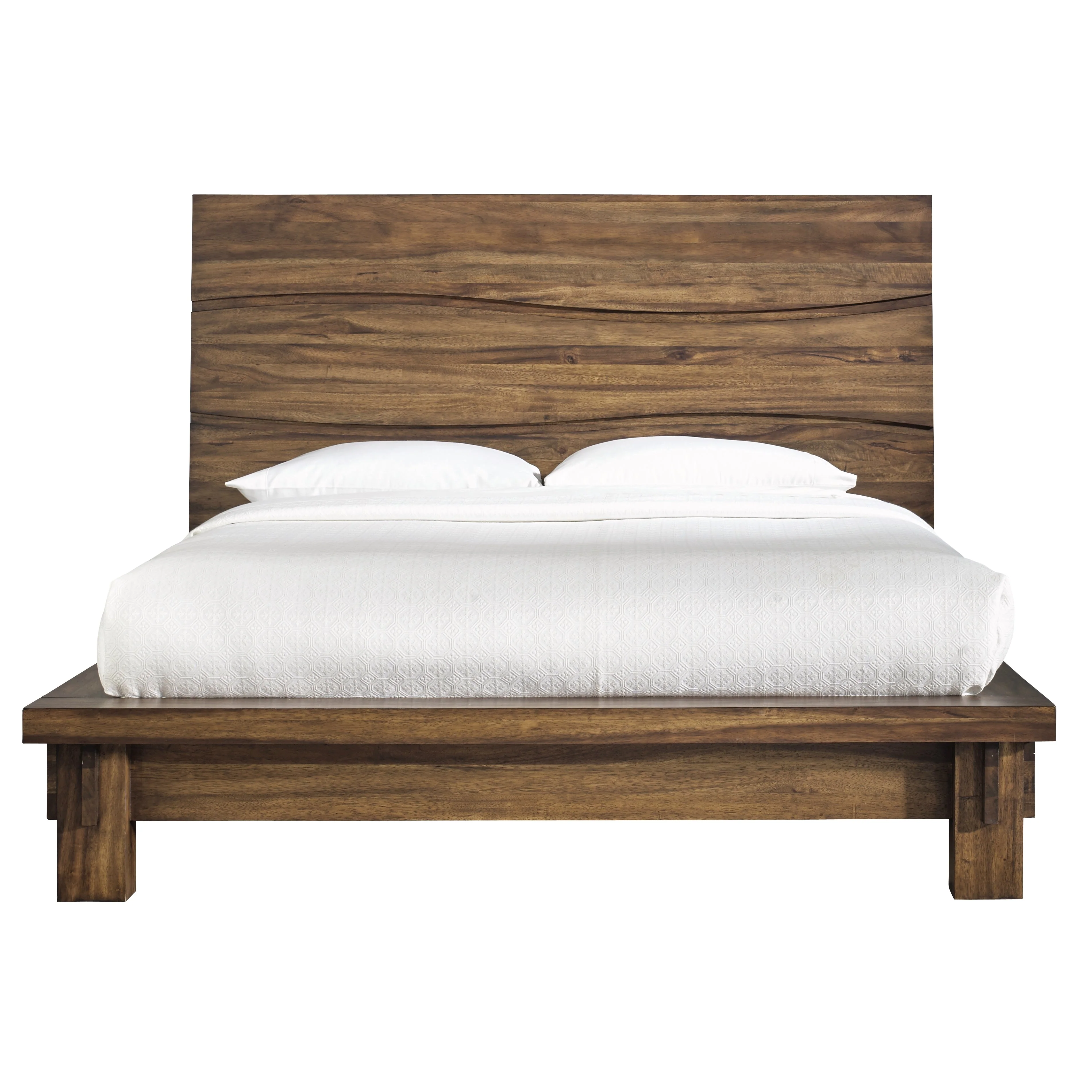 Ocean Solid Wood California King Platform Bed in Natural Sengon - Image 6