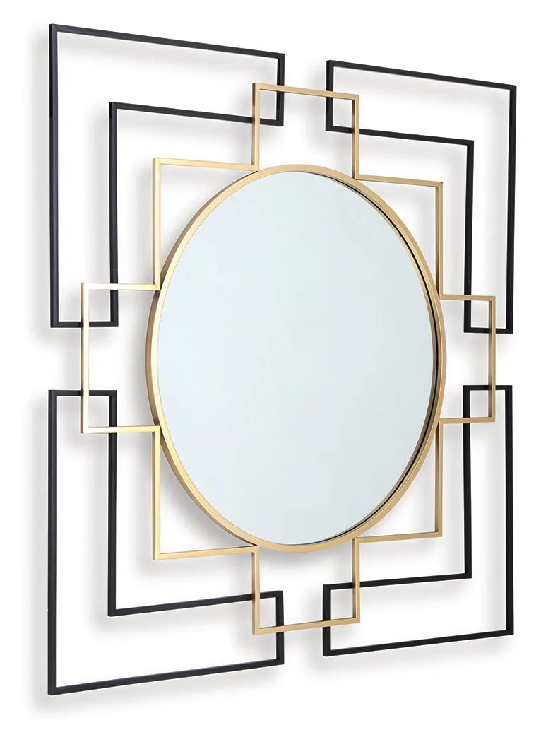 Oceanal Black/Gold Finish Accent Mirror - Image 3