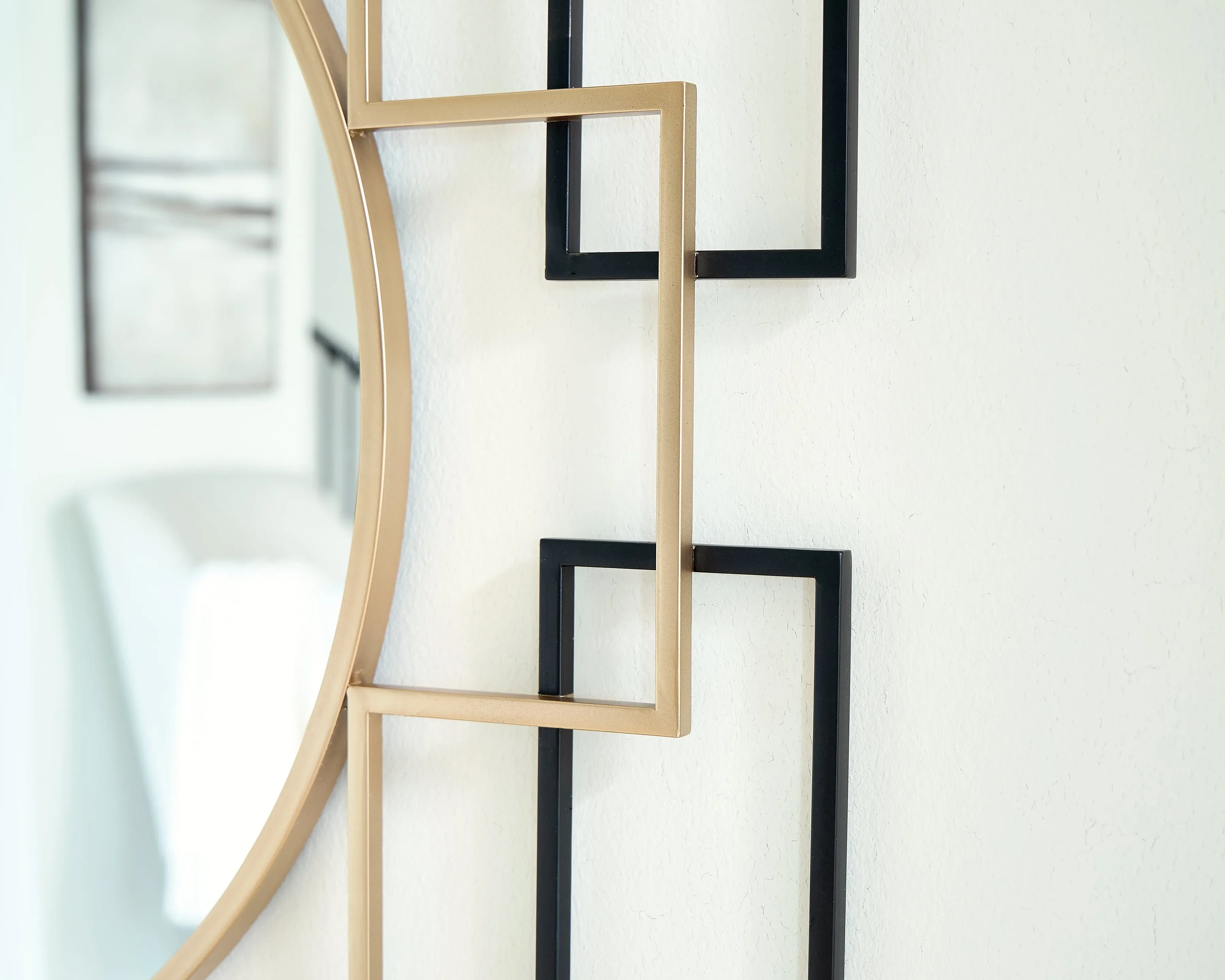 Oceanal Black/Gold Finish Accent Mirror - Image 5