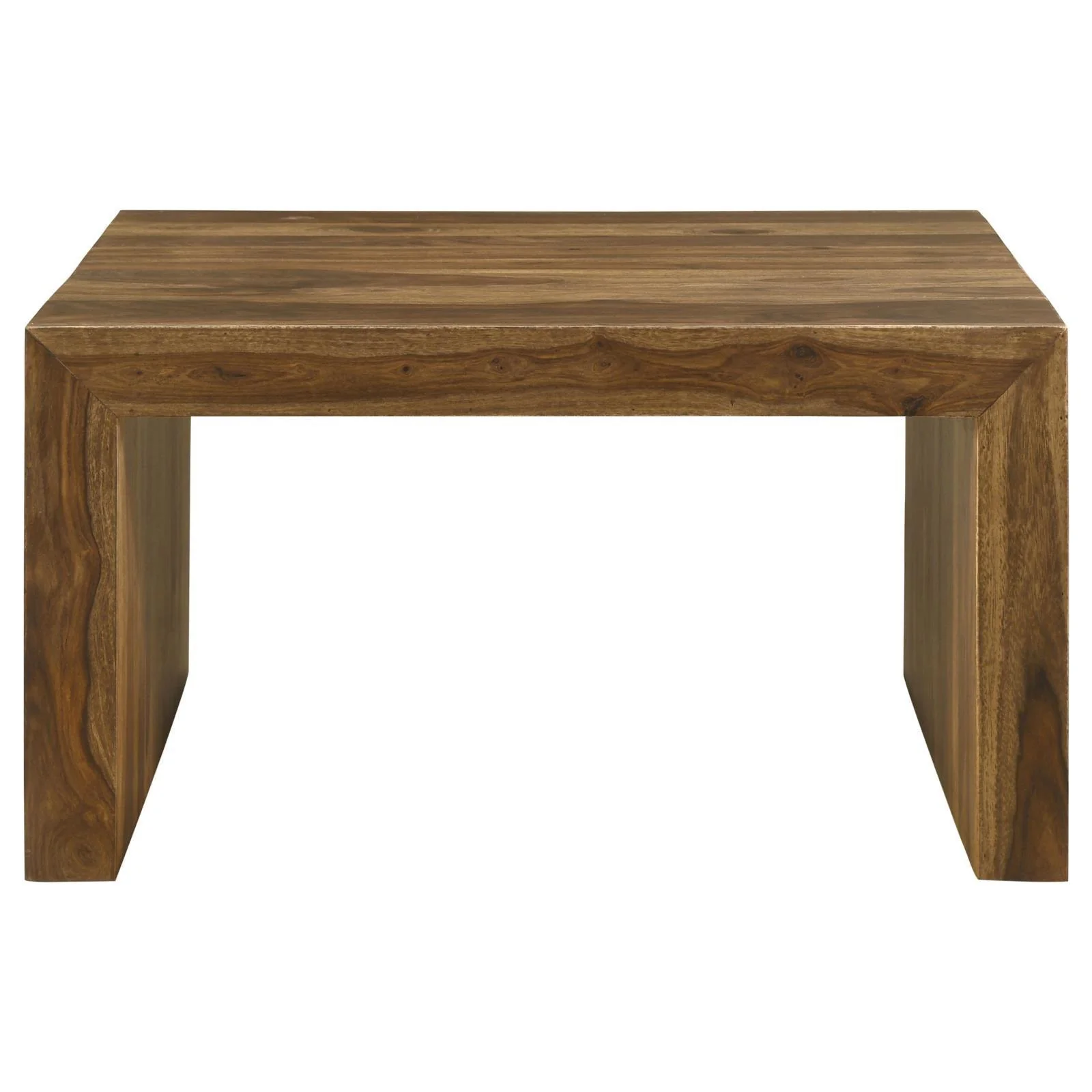 Odilia Square Solid Wood Coffee Table Auburn - Image 3