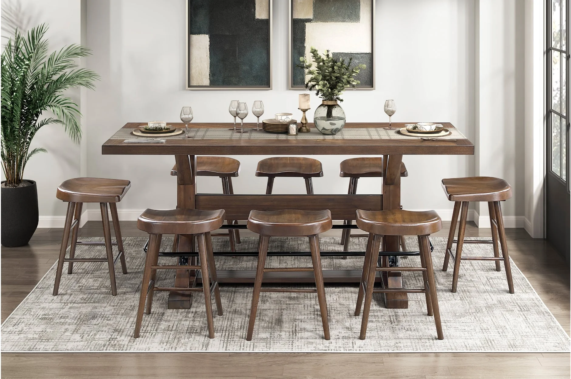 Oliver Brown Counter Height Set