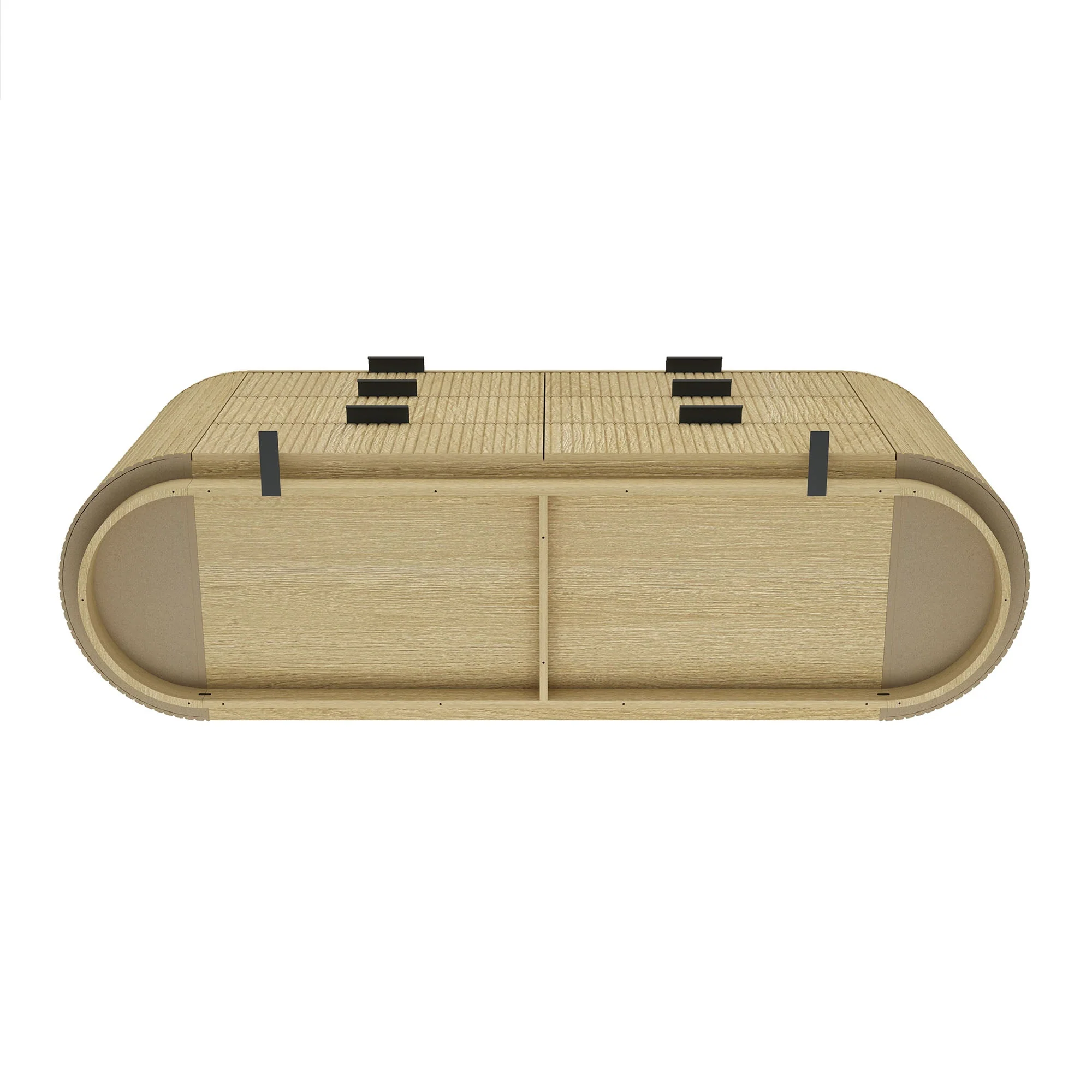 Olivia 71.3" Double Dresser in Natural Oak and Black - Image 10